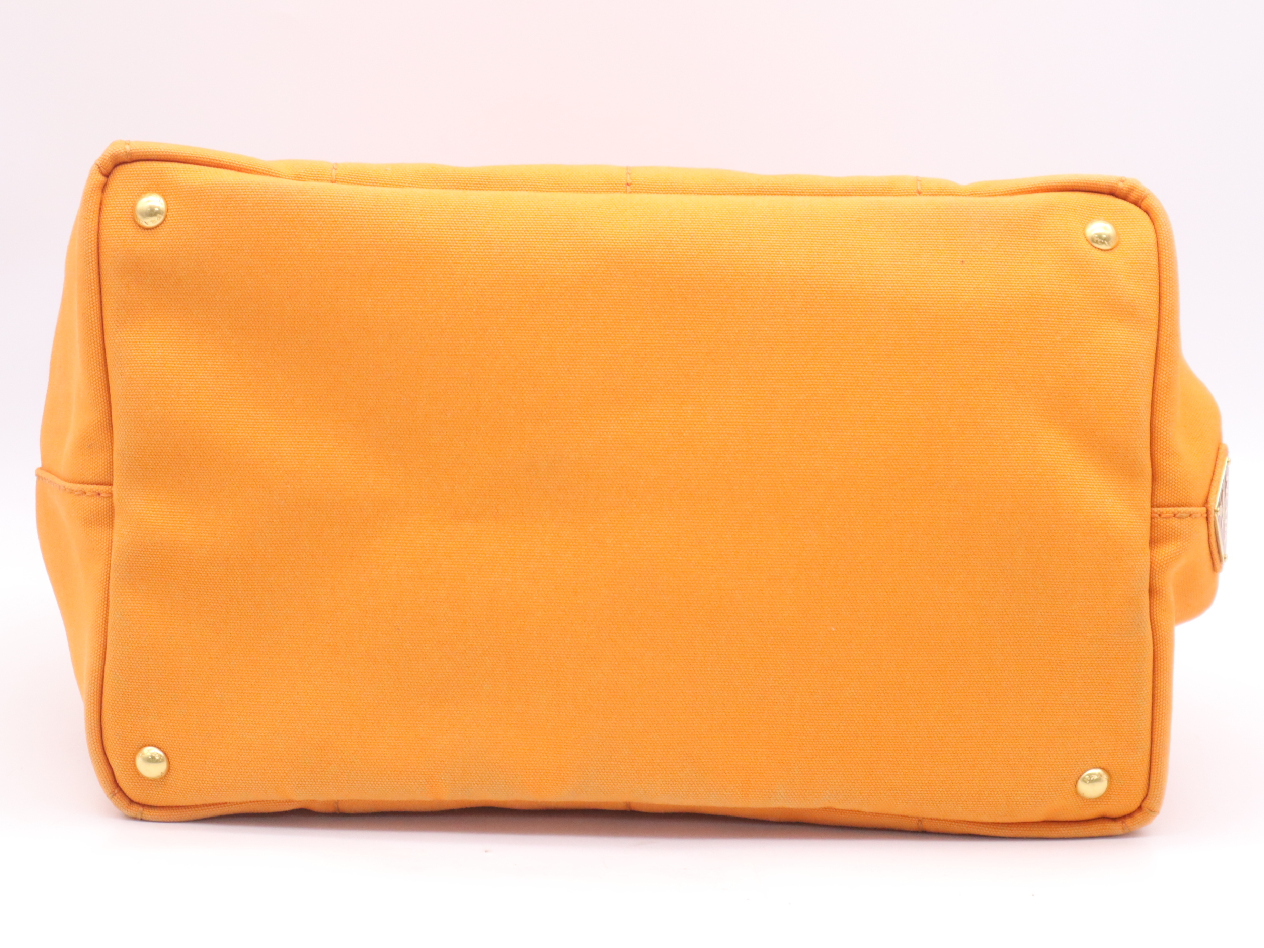Canvas Canapa Tote Bag, Large Size, Orange Handbag — view 4