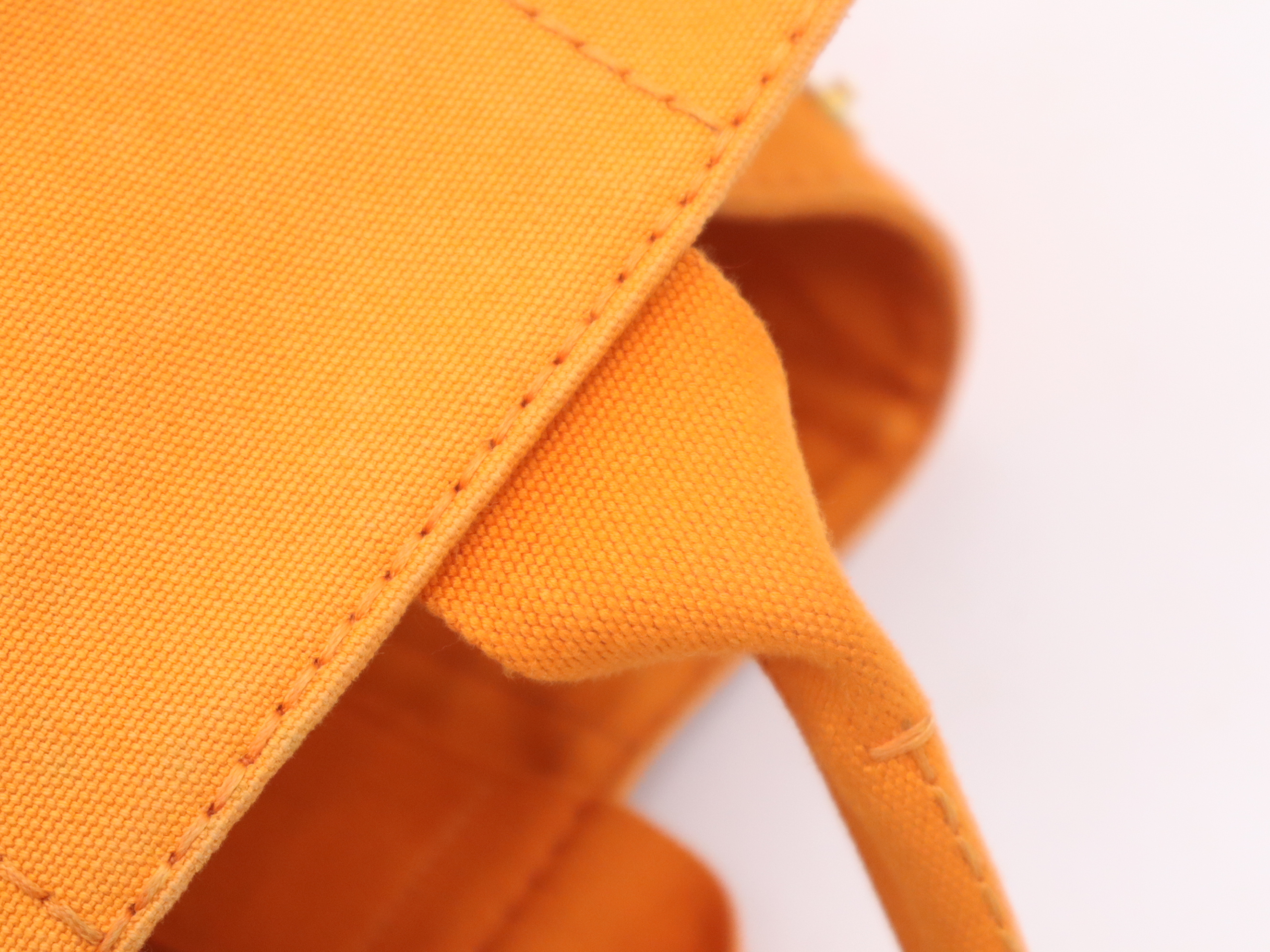Canvas Canapa Tote Bag, Large Size, Orange Handbag — view 8
