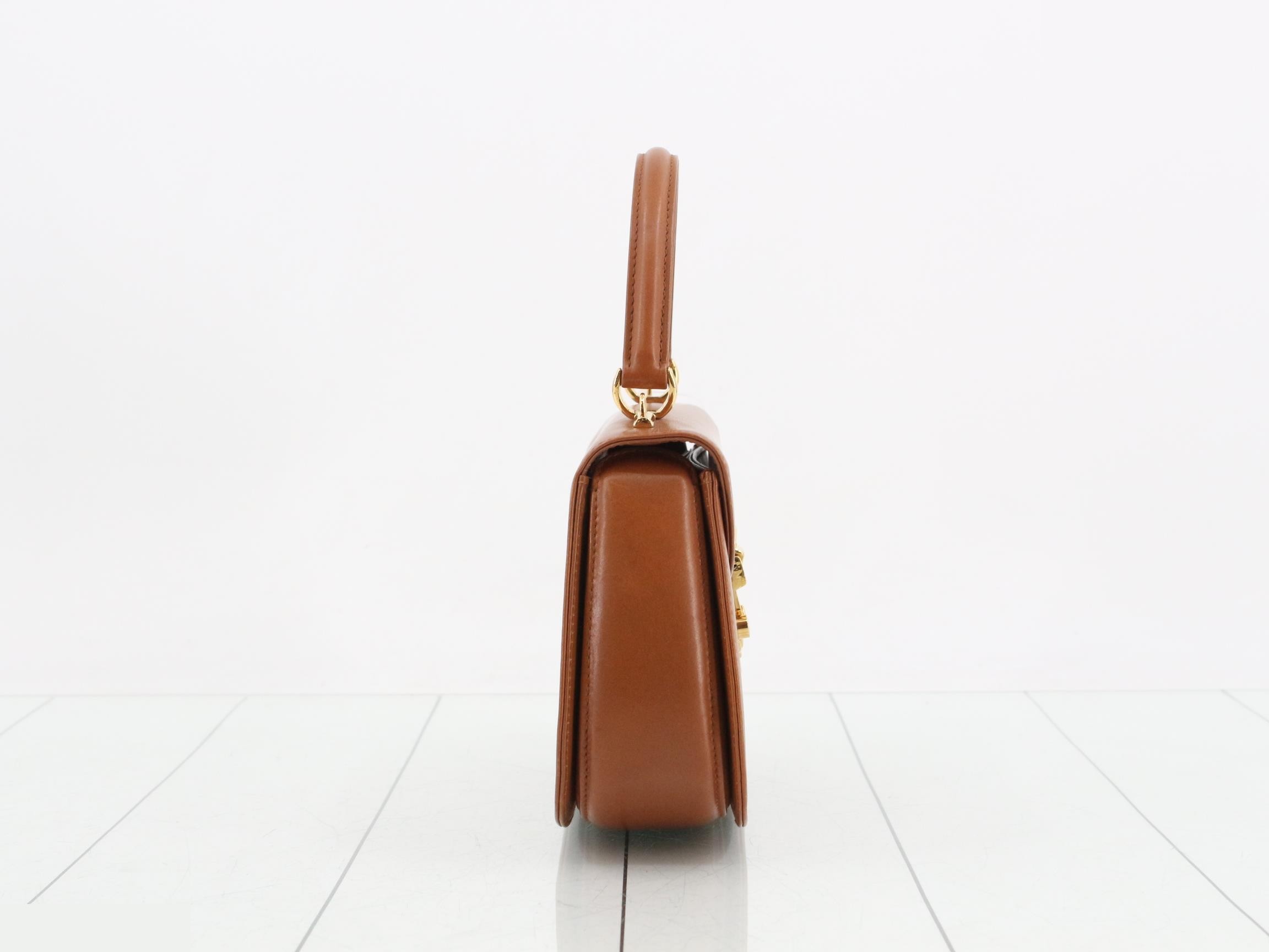 Lady Lock Leather Handbag with Mirror — view 4