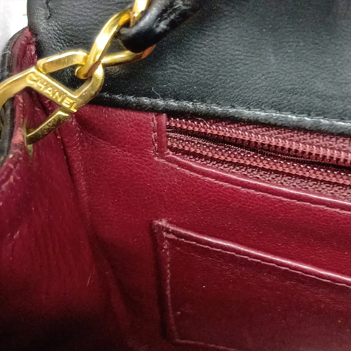 Matelassé Lambskin Single Flap Single Chain Bag, Diana Flap, Black with Gold Hardware, 3146744, Series 3 — view 11