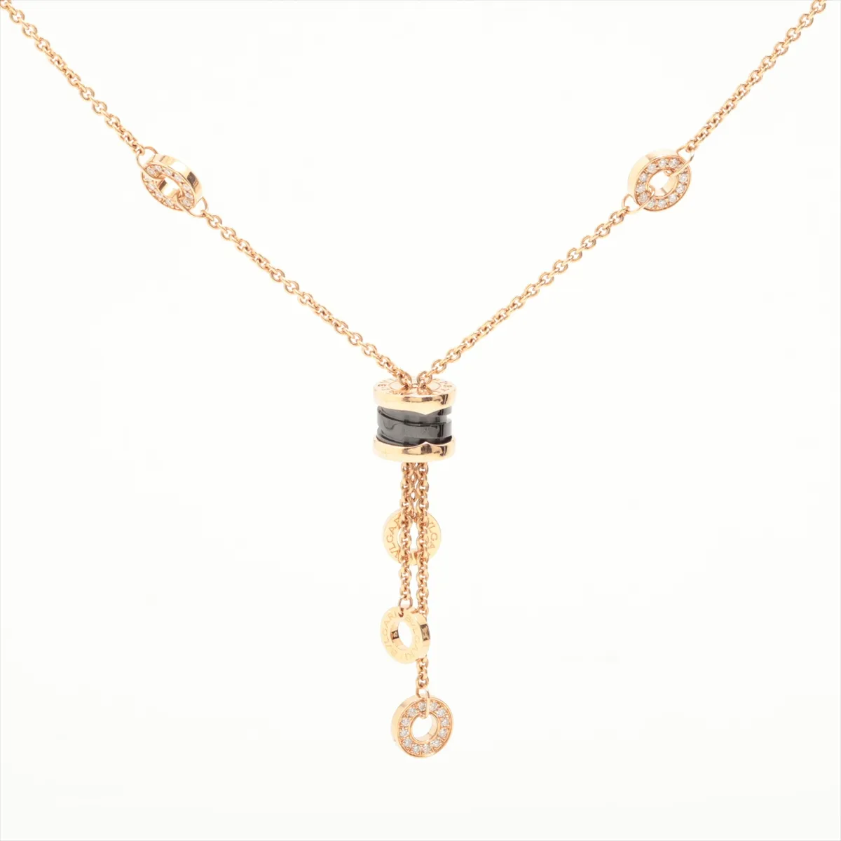 B Zero One Element Diamond Necklace 750(PG) x Ceramic 17.7g A4KRCC Small stone — view 2