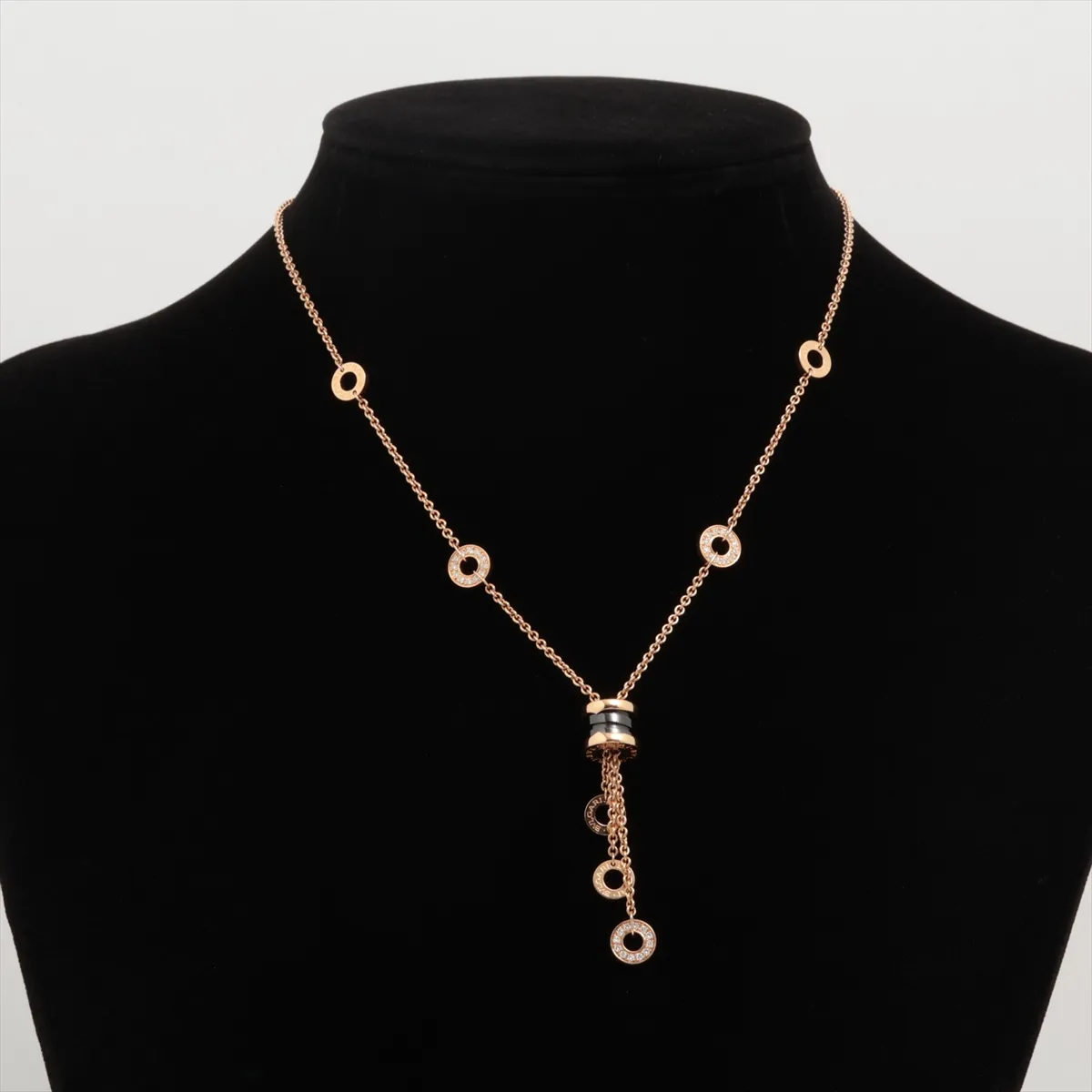 B Zero One Element Diamond Necklace 750(PG) x Ceramic 17.7g A4KRCC Small stone — view 5