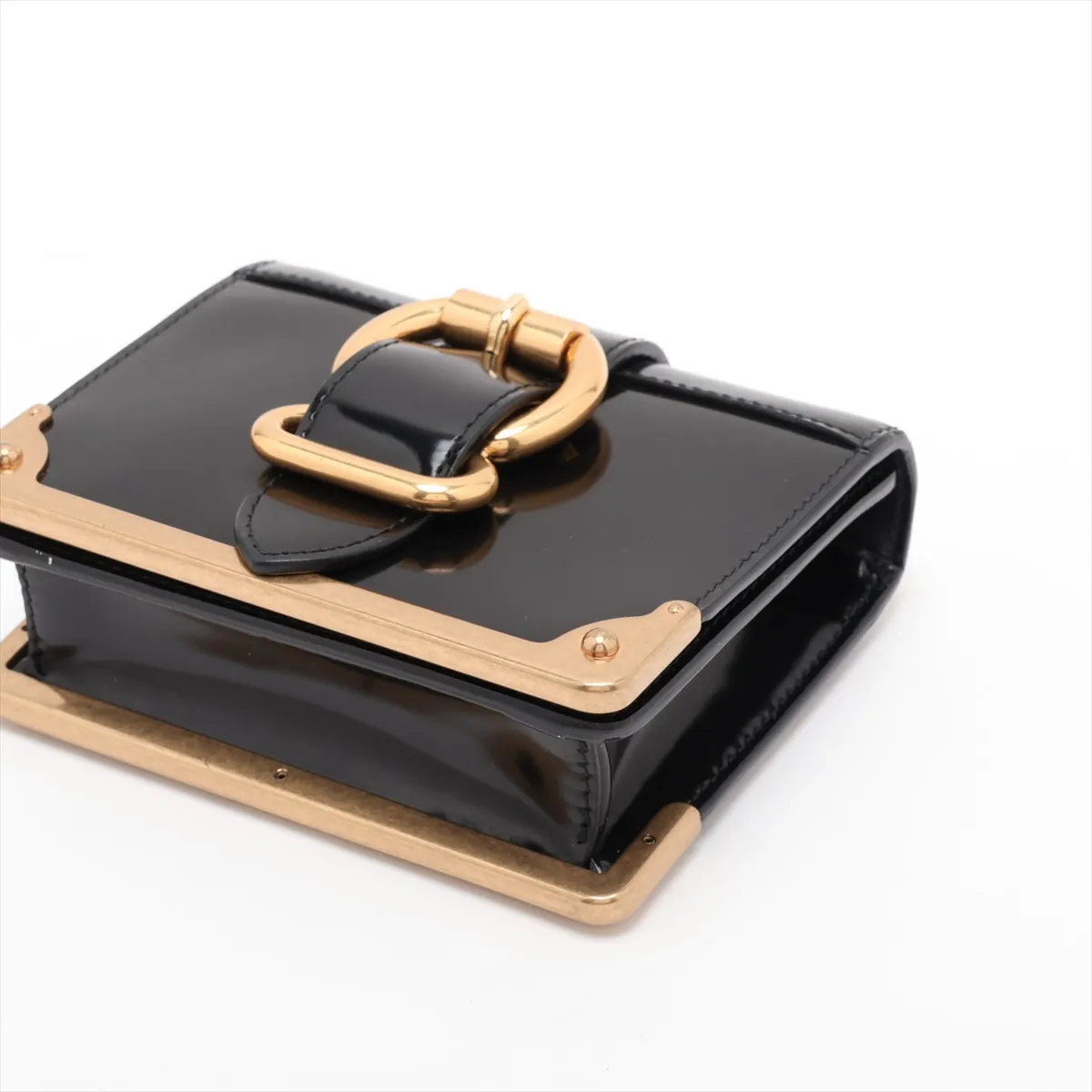 Cahier Leather 2-Way Shoulder Bag, Black, 1BH058, Unsigned Guarantee Card — view 3