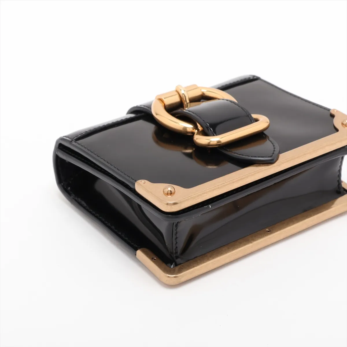 Cahier Leather 2-Way Shoulder Bag, Black, 1BH058, Unsigned Guarantee Card — view 4
