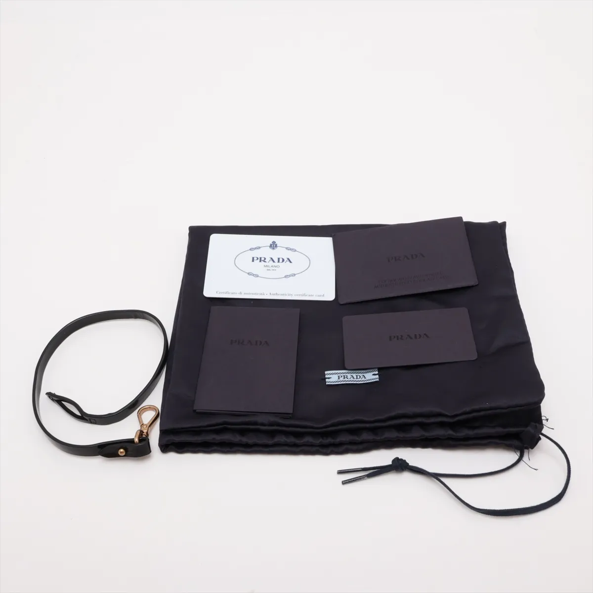 Cahier Leather 2-Way Shoulder Bag, Black, 1BH058, Unsigned Guarantee Card — view 8