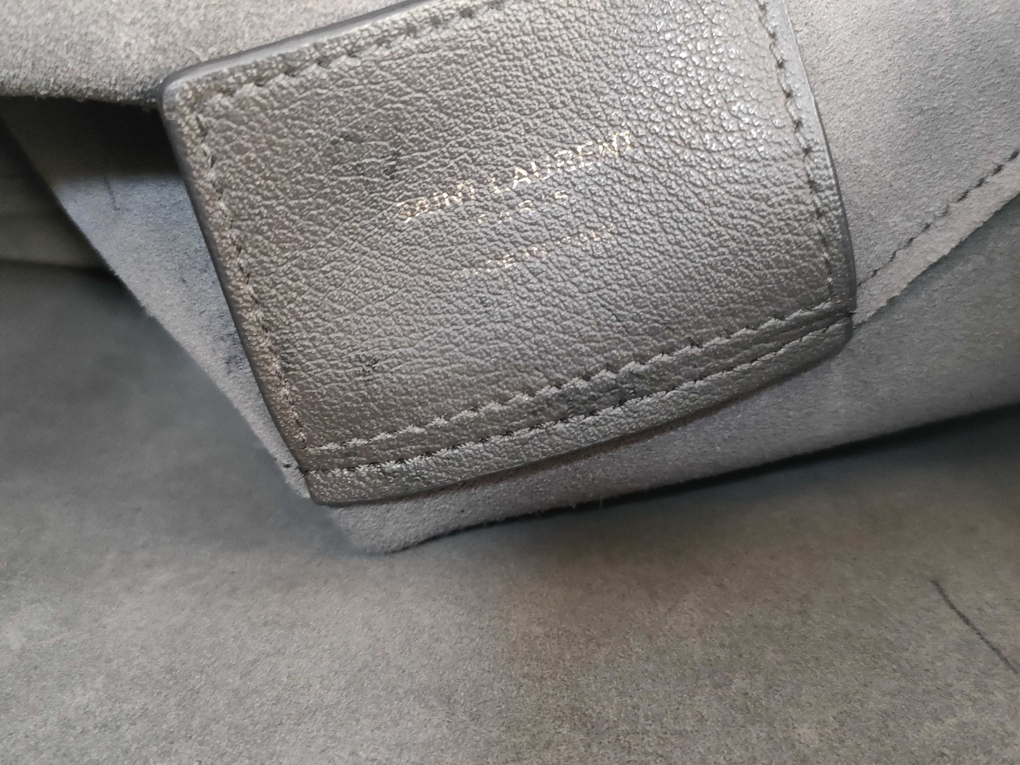 Shopping Bag Saint Laurent Gray Leather Tote Bag — view 11