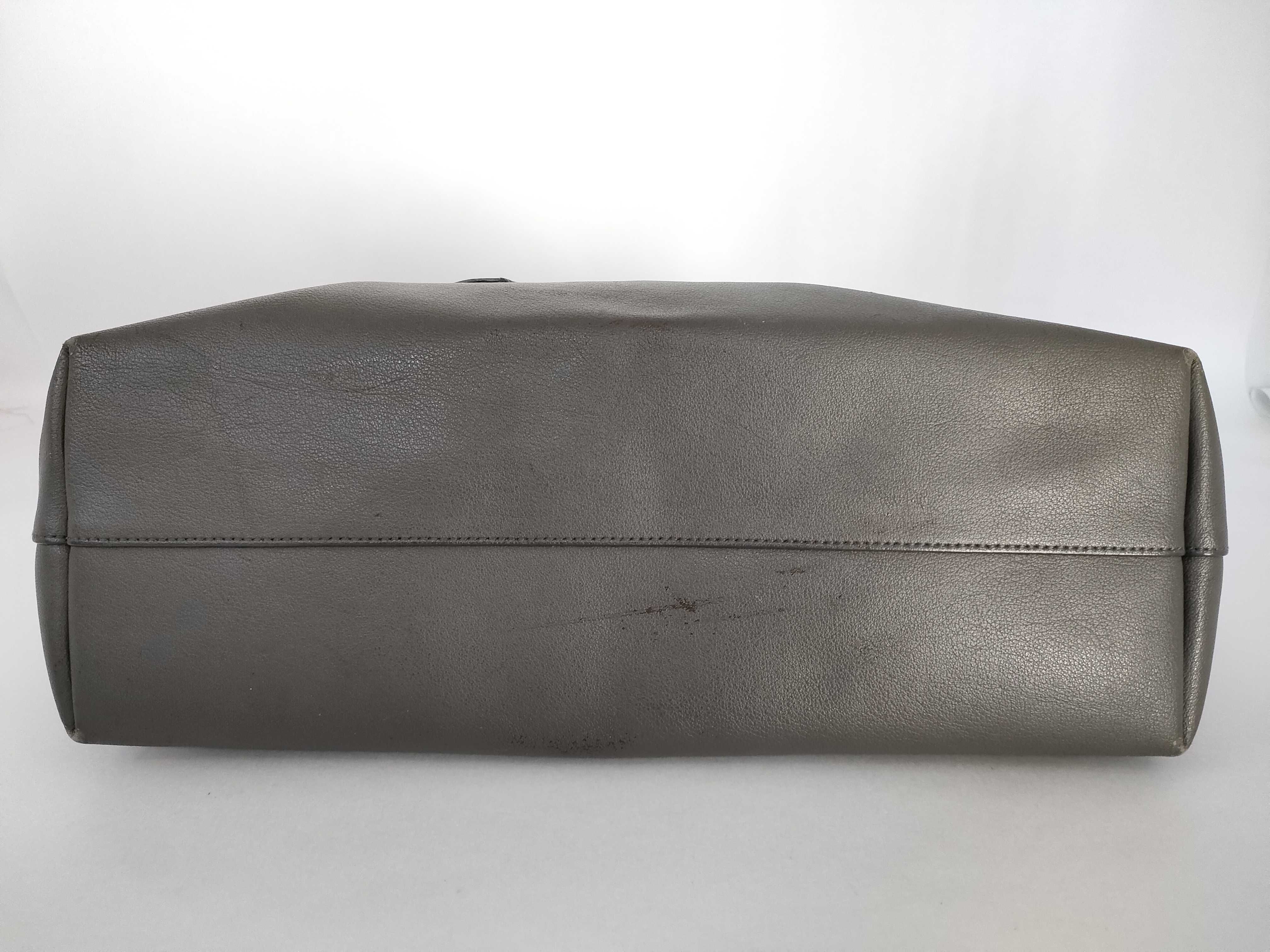 Shopping Bag Saint Laurent Gray Leather Tote Bag — view 7