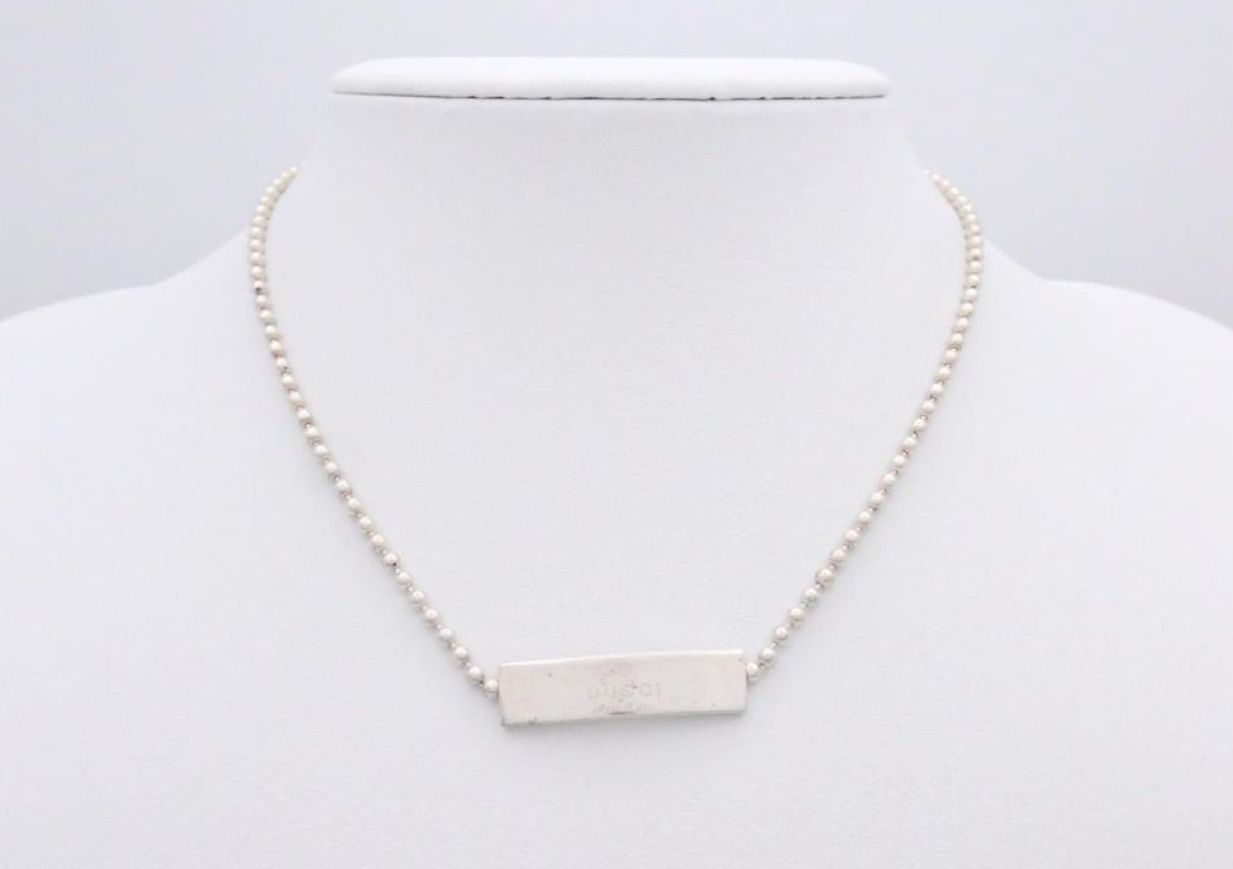 necklace, 925 sterling silver, 11.8g, chain approximately 36cm.