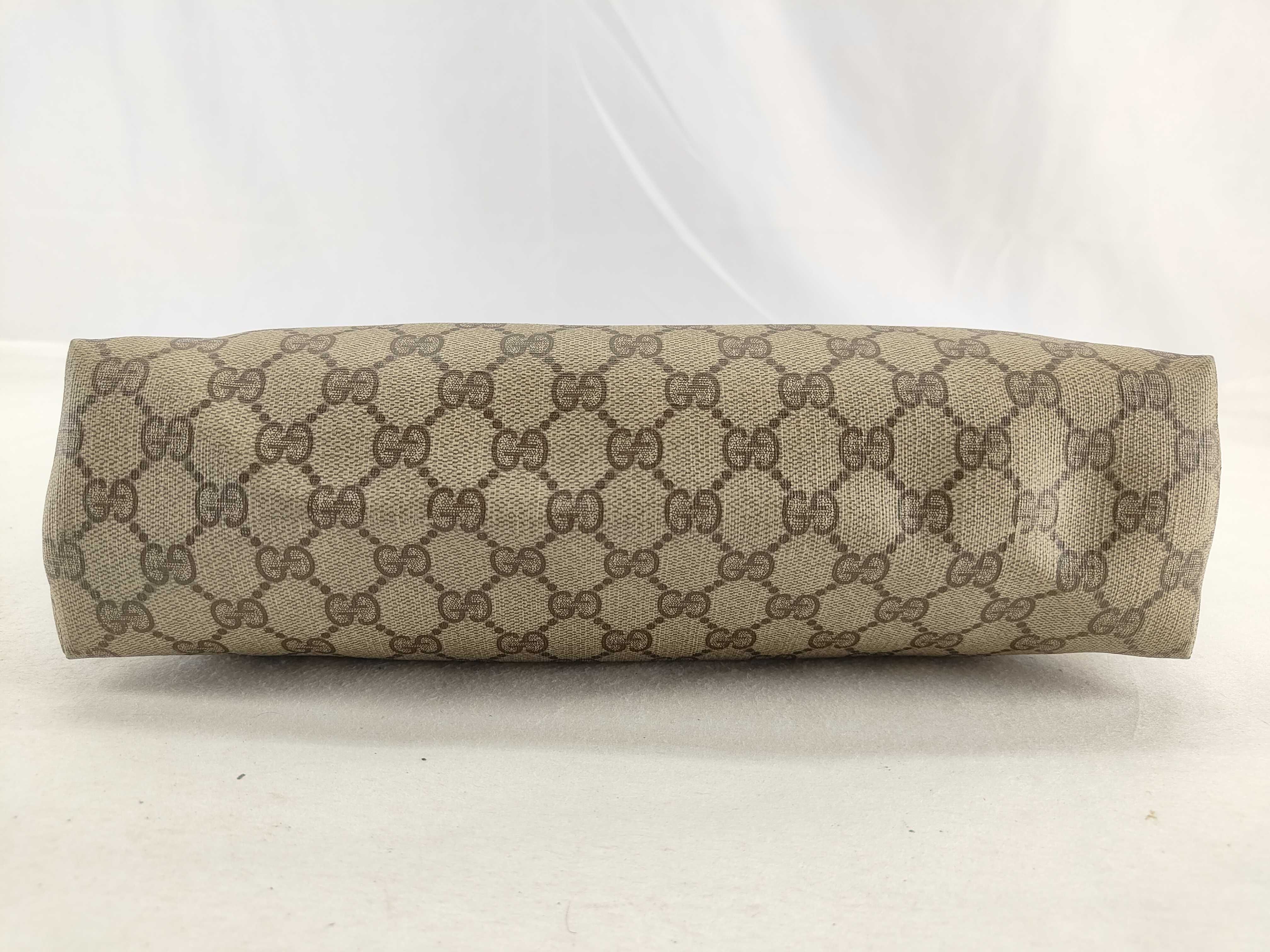 GG Supreme Gucci 89 02 003 GG Supreme Sherry Line Tote Bag Leather Brown Tote Bag — view 9