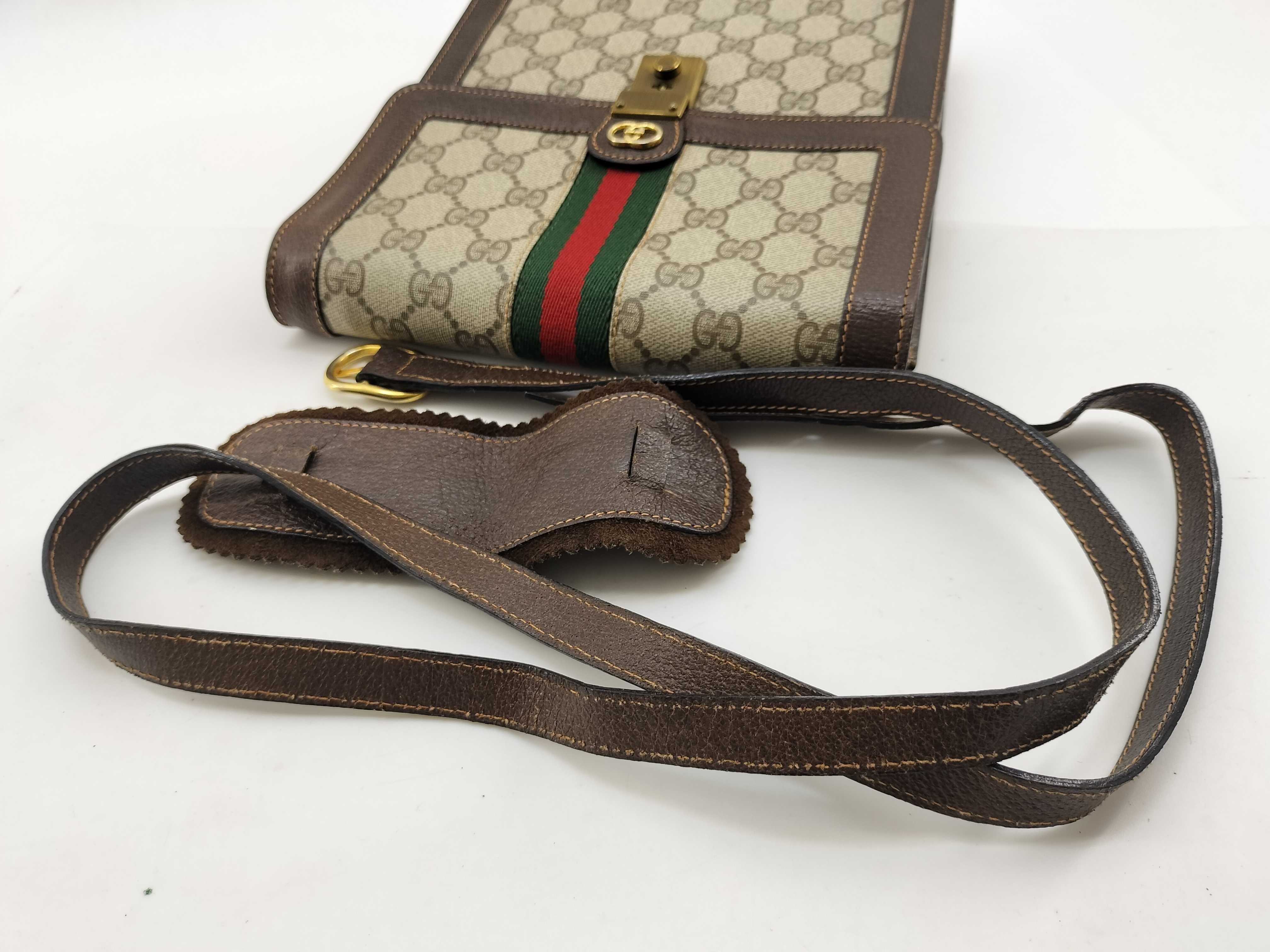 Old GG Canvas Sherry Line Square Shoulder Bag — view 6