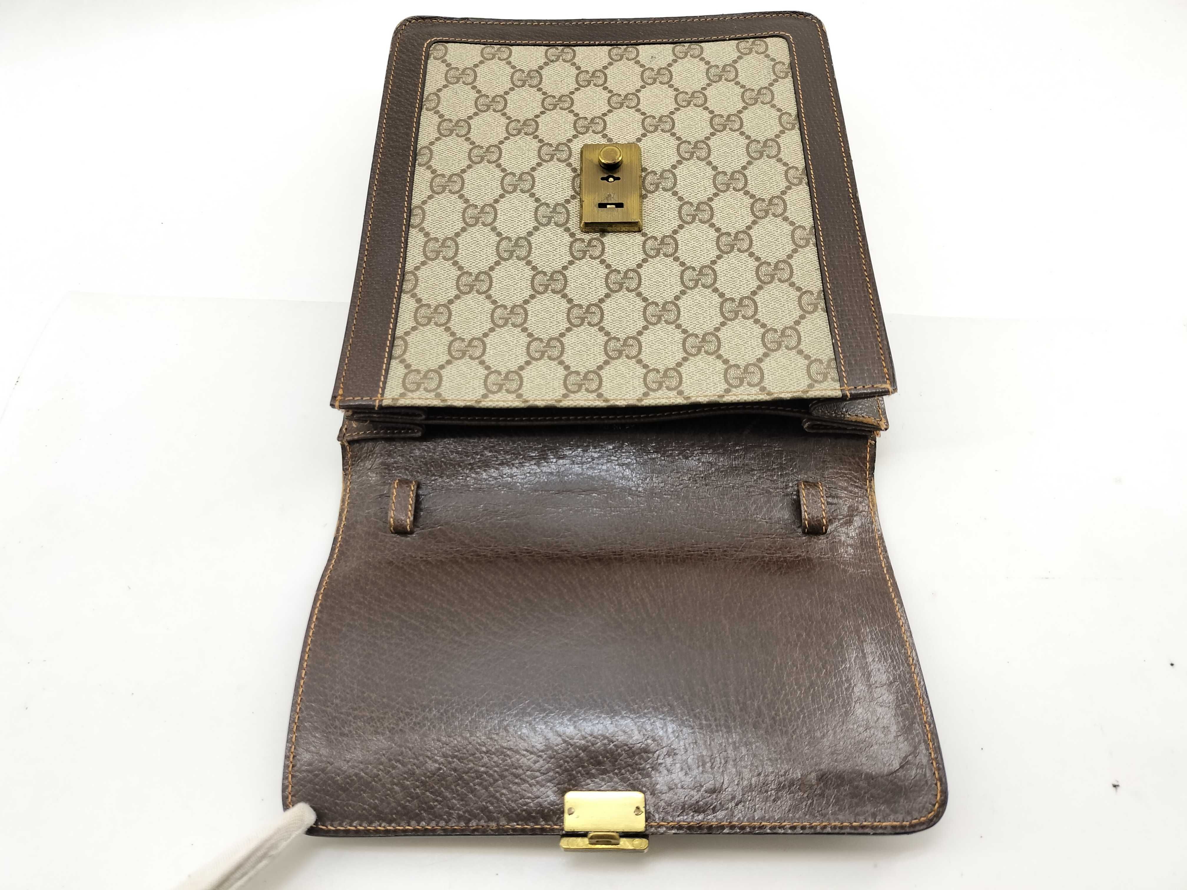 Old GG Canvas Sherry Line Square Shoulder Bag — view 8