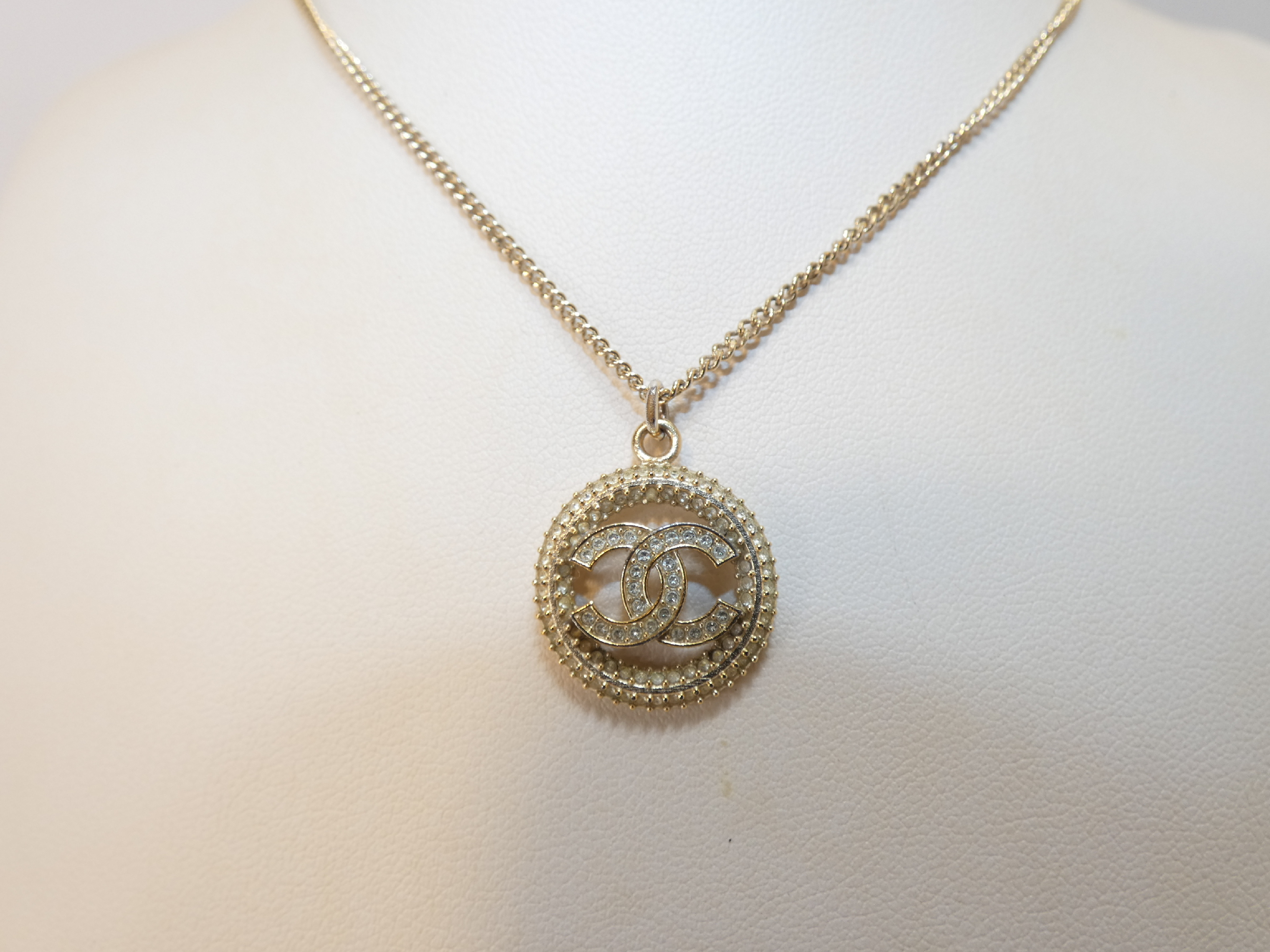 Coco Circle Rhinestone Necklace — view 2