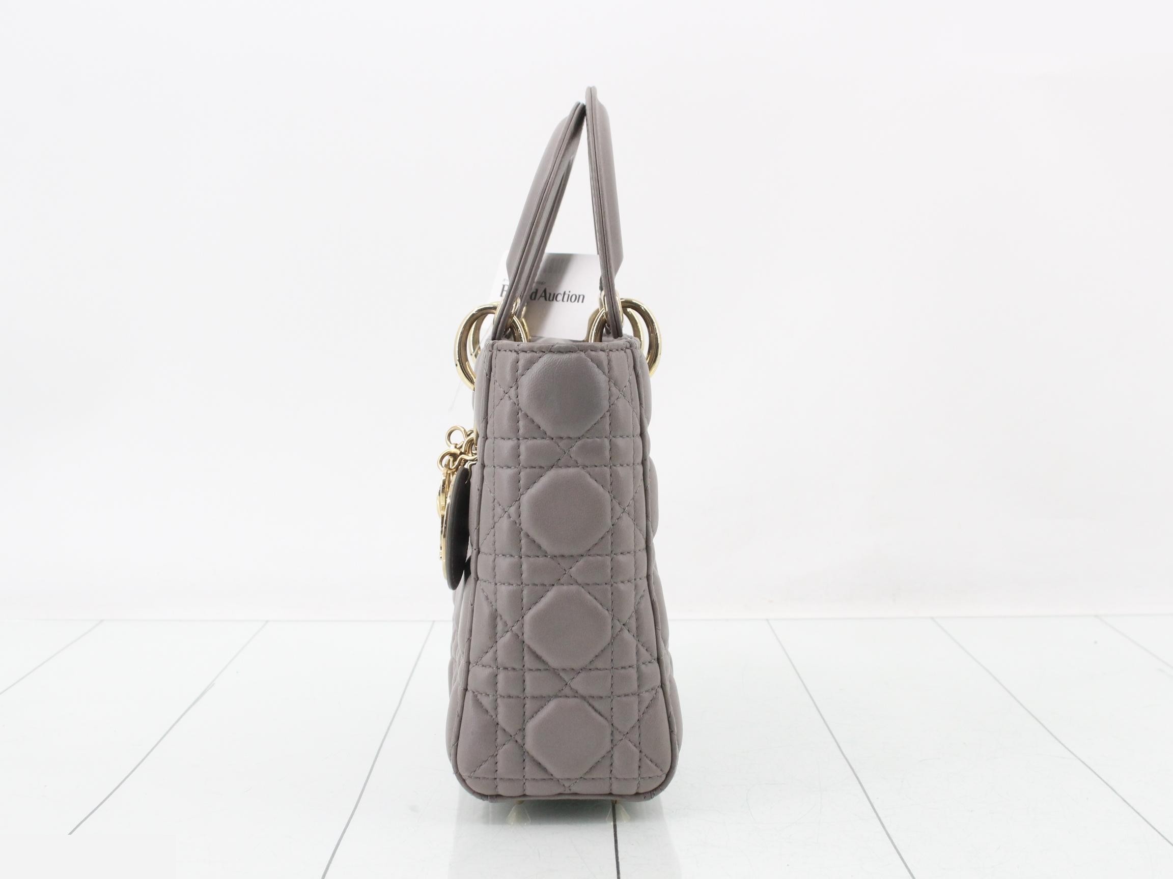 Lady Dior Cannage Lambskin Handbag — view 3