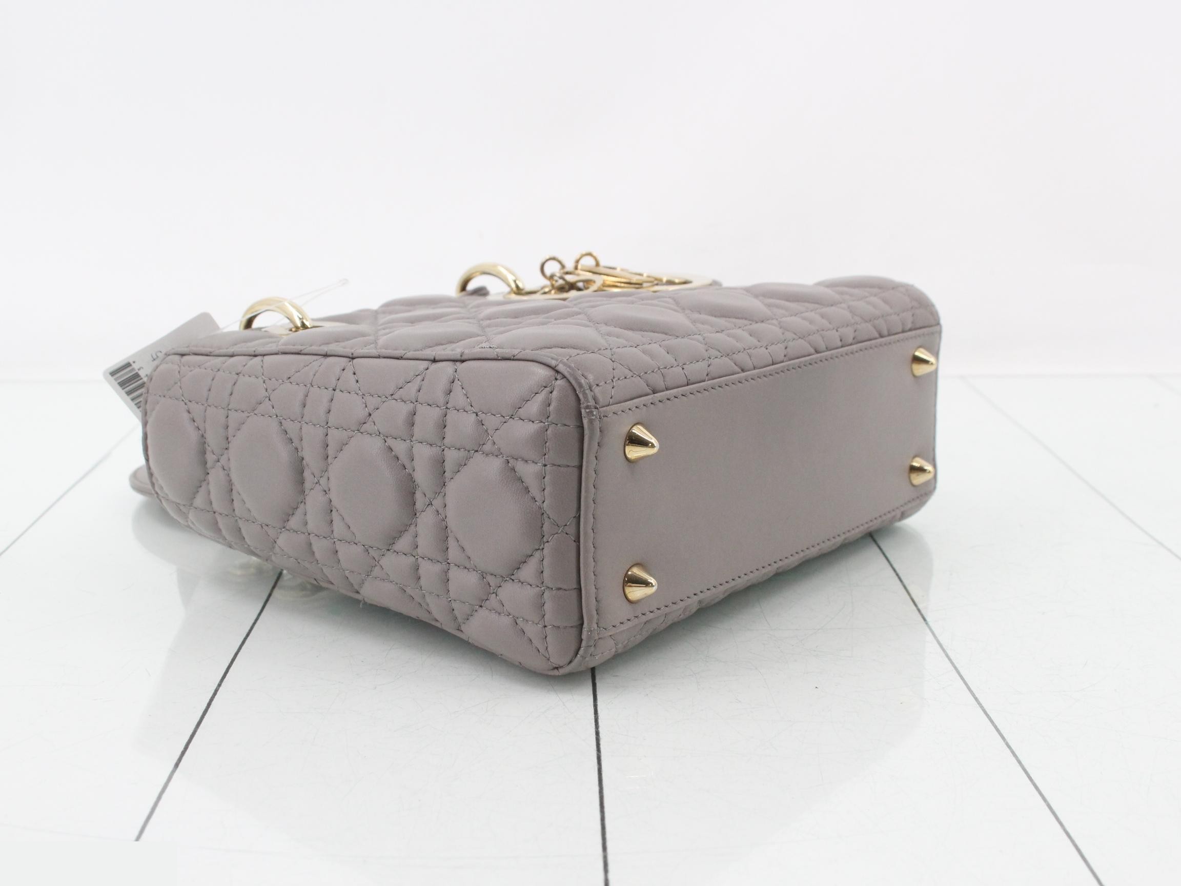 Lady Dior Cannage Lambskin Handbag — view 5