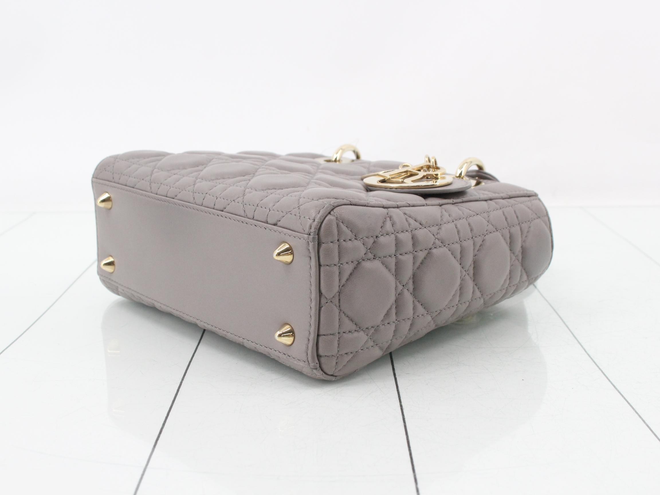 Lady Dior Cannage Lambskin Handbag — view 6
