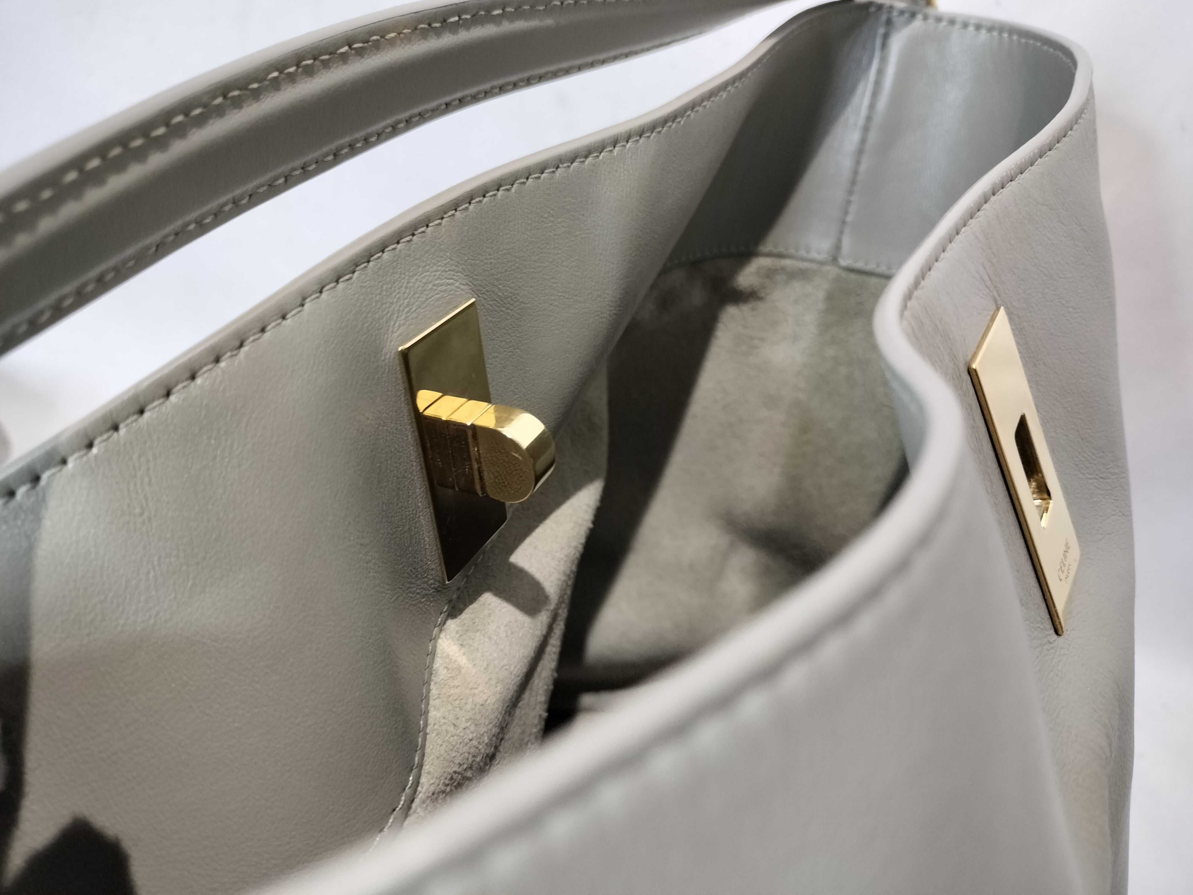 Leather 2-Way Turn-Lock Shoulder Bag — view 11