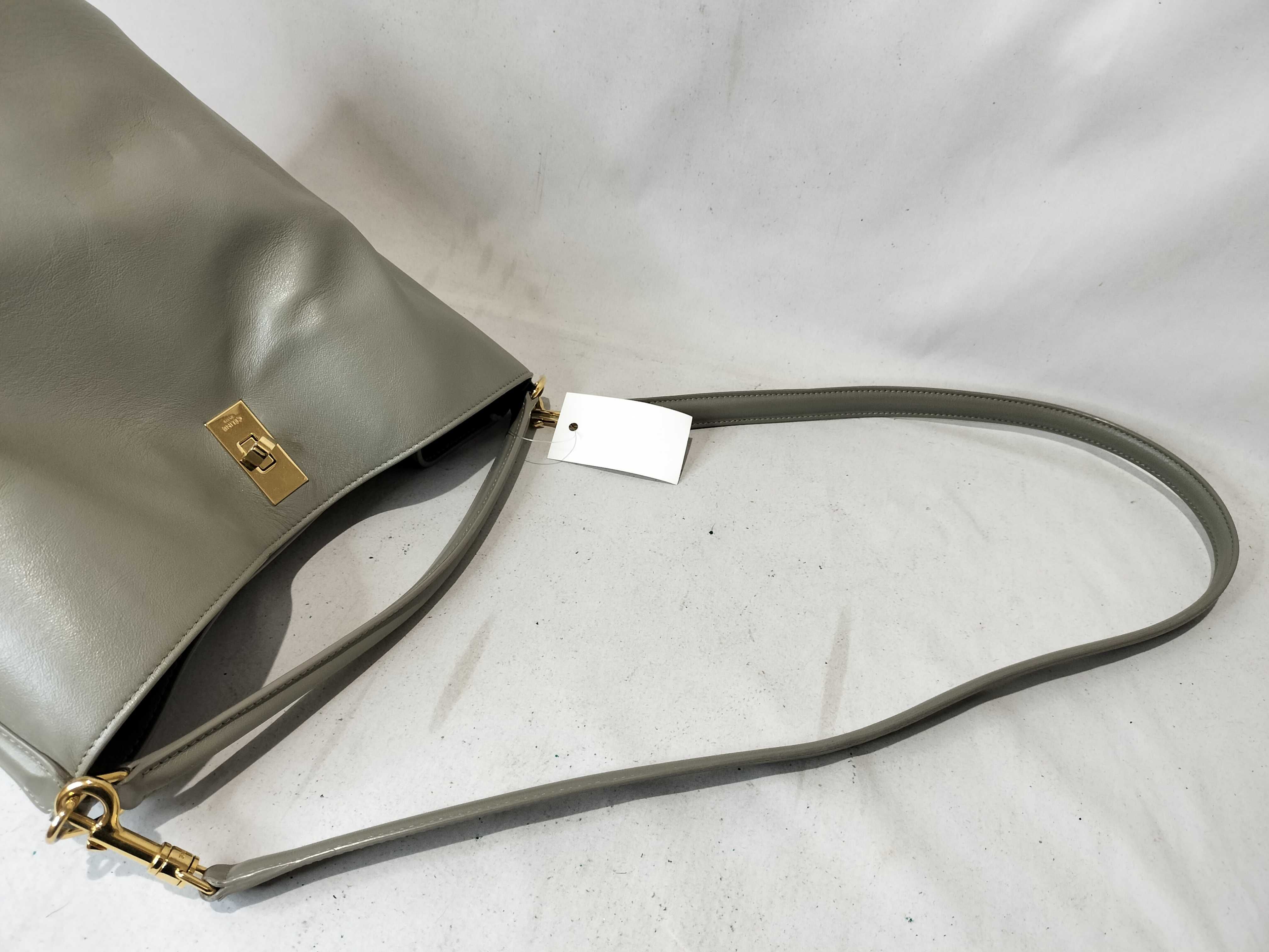 Leather 2-Way Turn-Lock Shoulder Bag — view 4