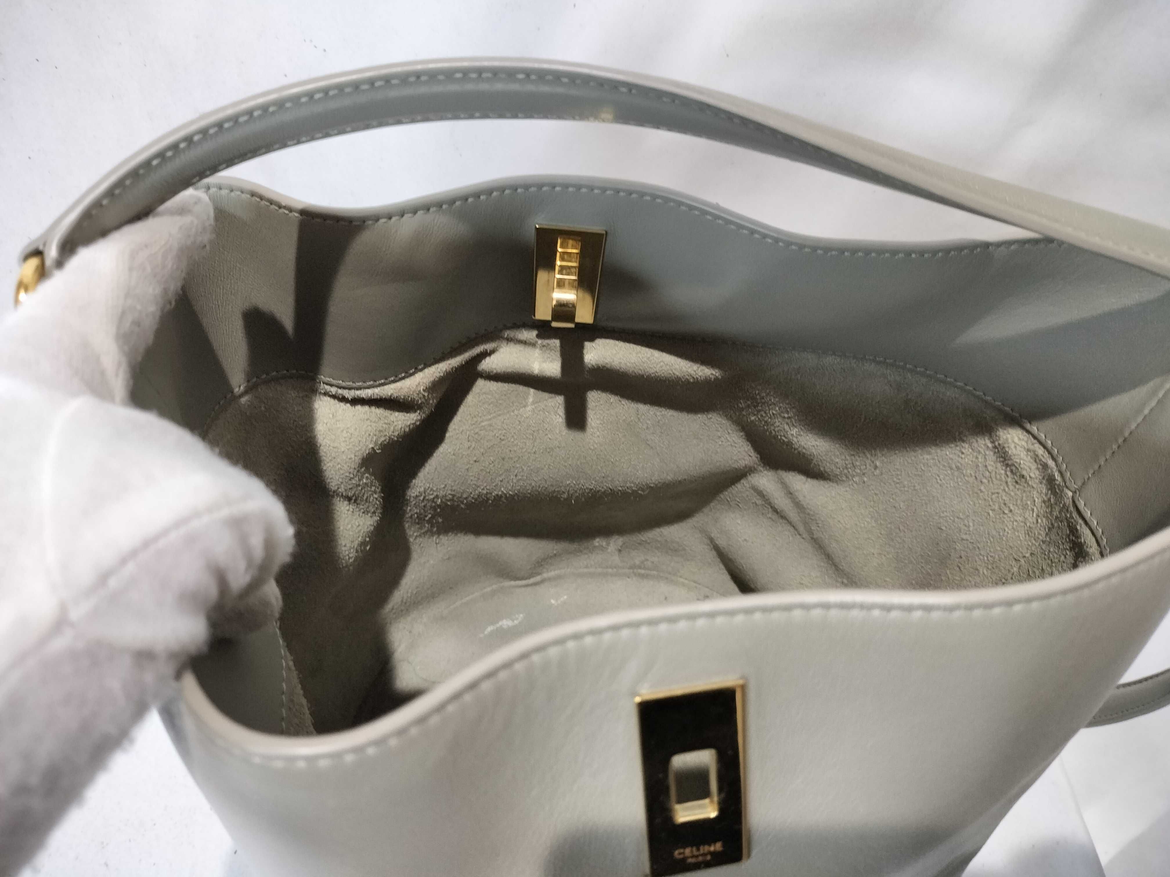 Leather 2-Way Turn-Lock Shoulder Bag — view 9