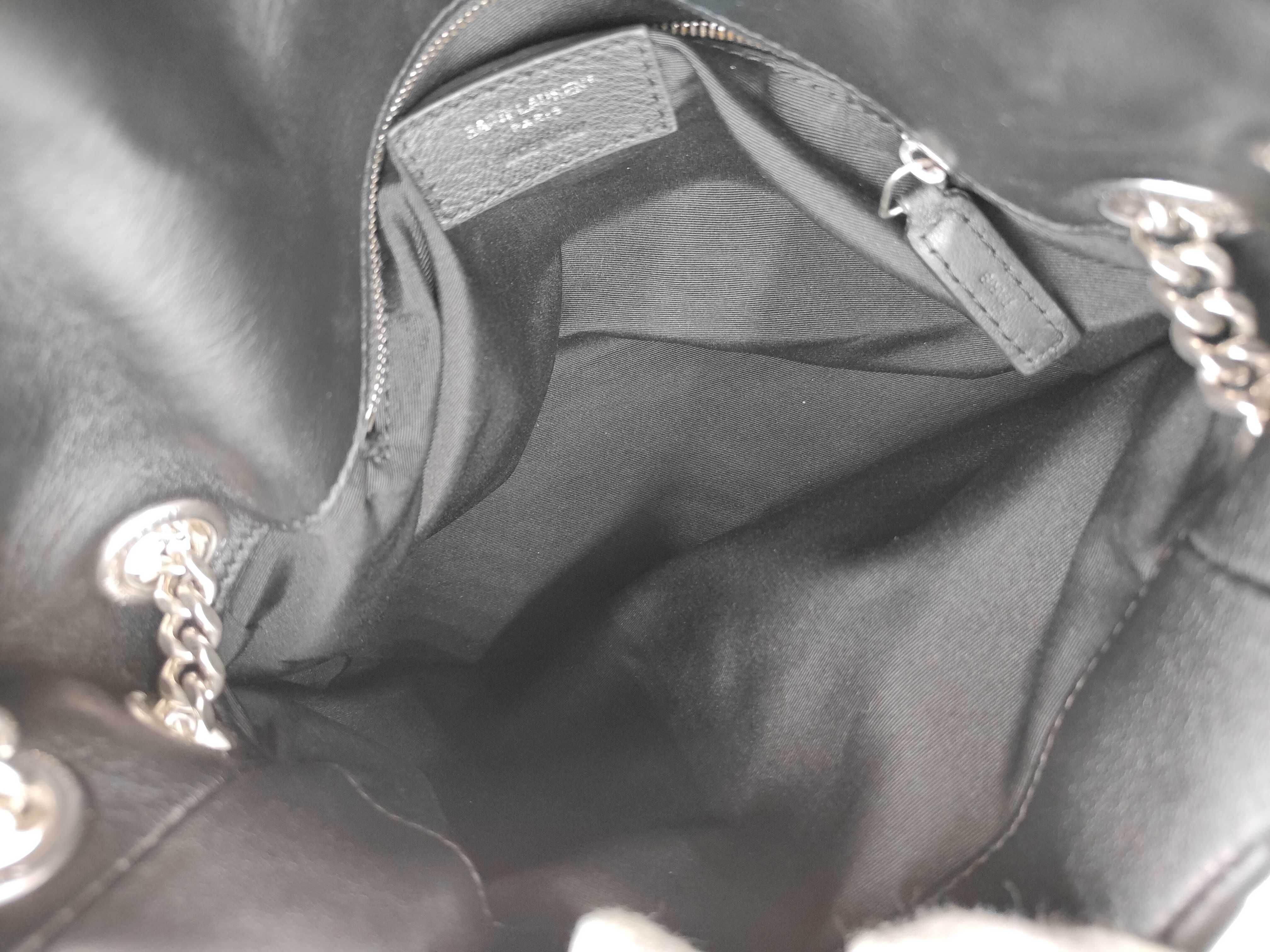 Puffer Small Lambskin Shoulder Bag, Black with Silver Hardware, 5774761EL001000 — view 11