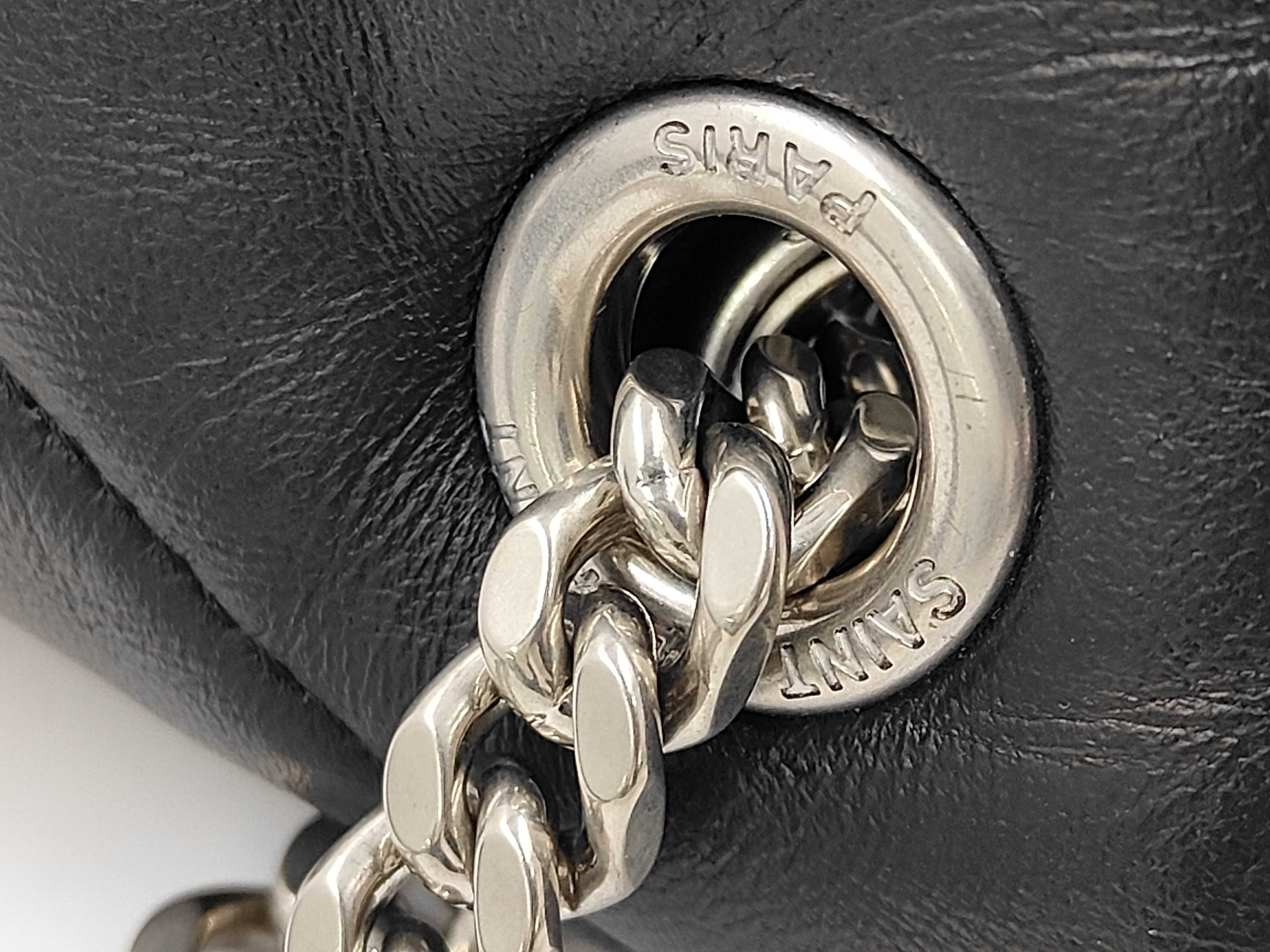 Puffer Small Lambskin Shoulder Bag, Black with Silver Hardware, 5774761EL001000 — view 6