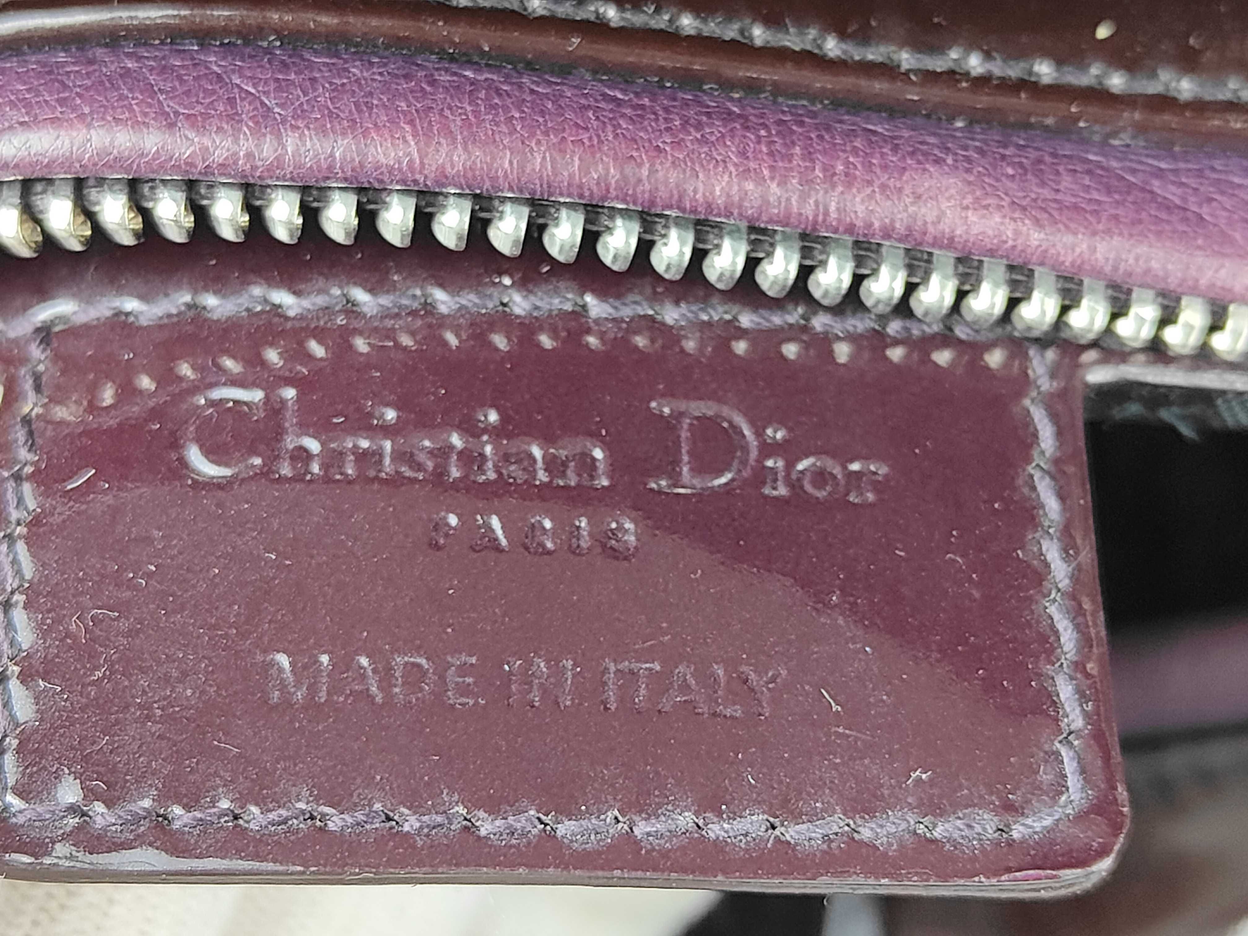 Lady Dior Enamel Handbag with Stamp — view 11