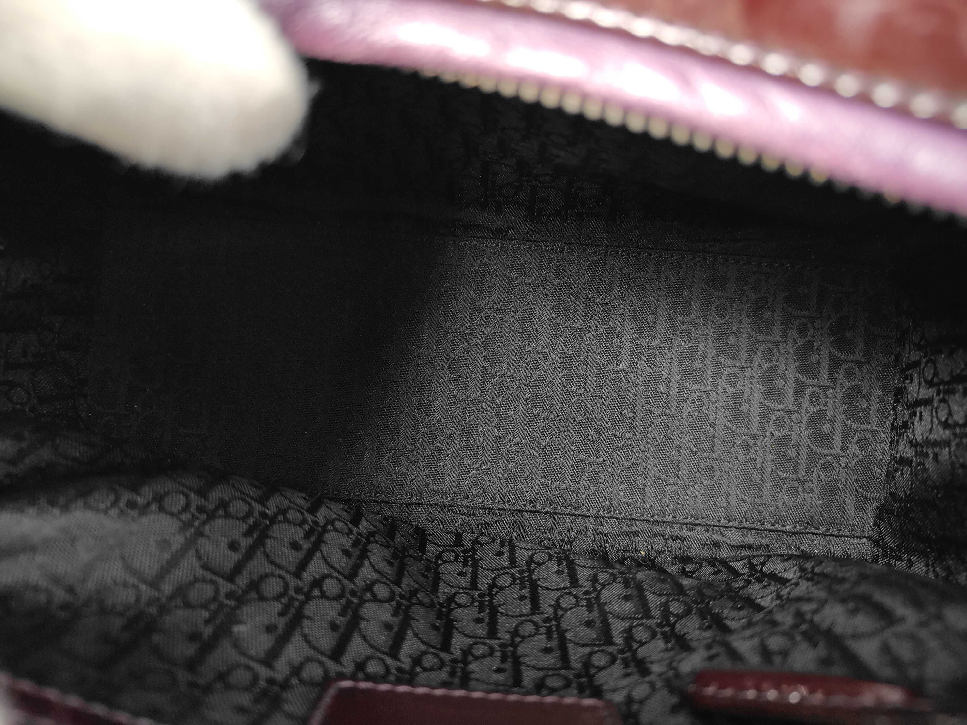 Lady Dior Enamel Handbag with Stamp — view 13