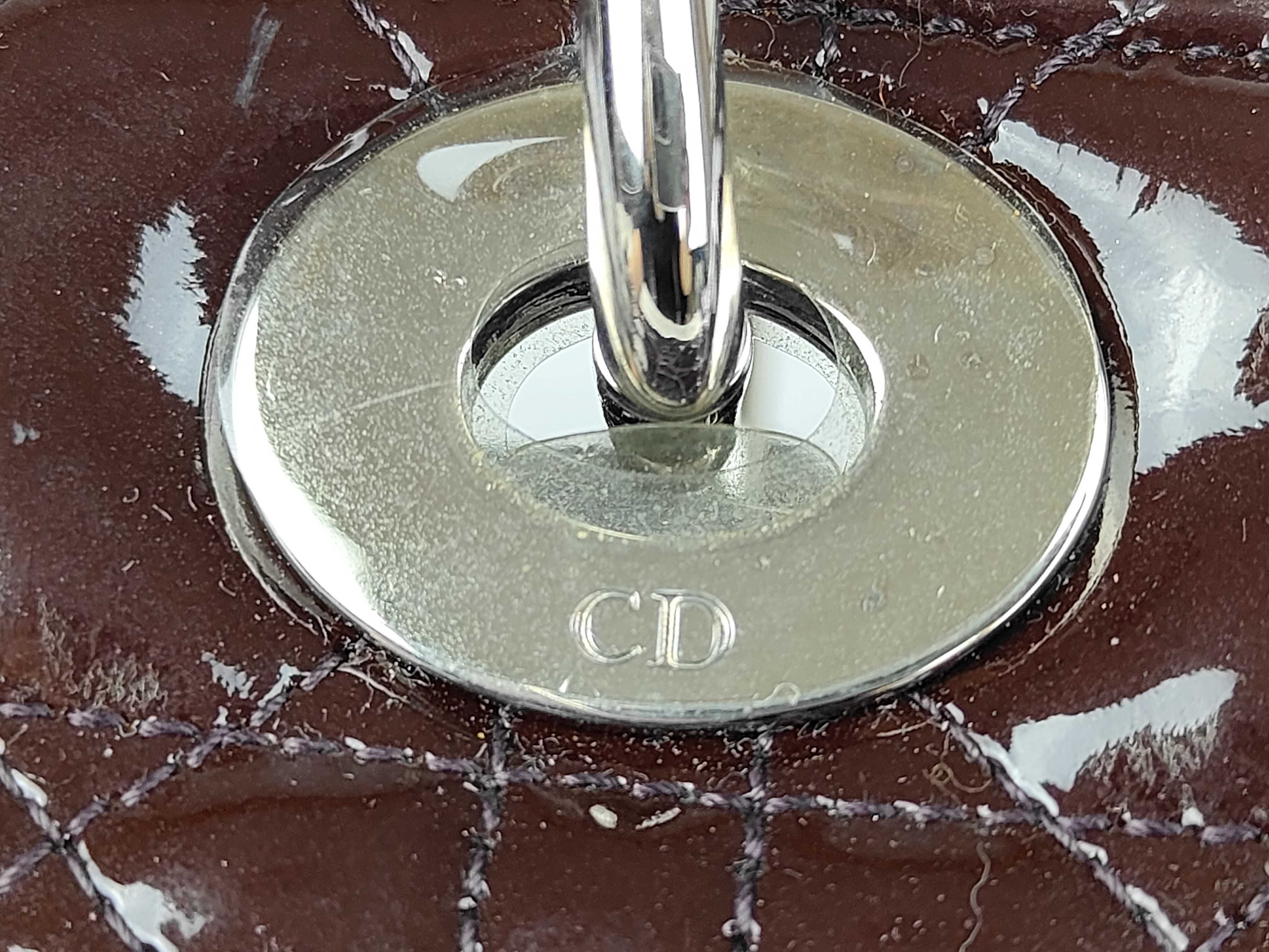 Lady Dior Enamel Handbag with Stamp — view 15