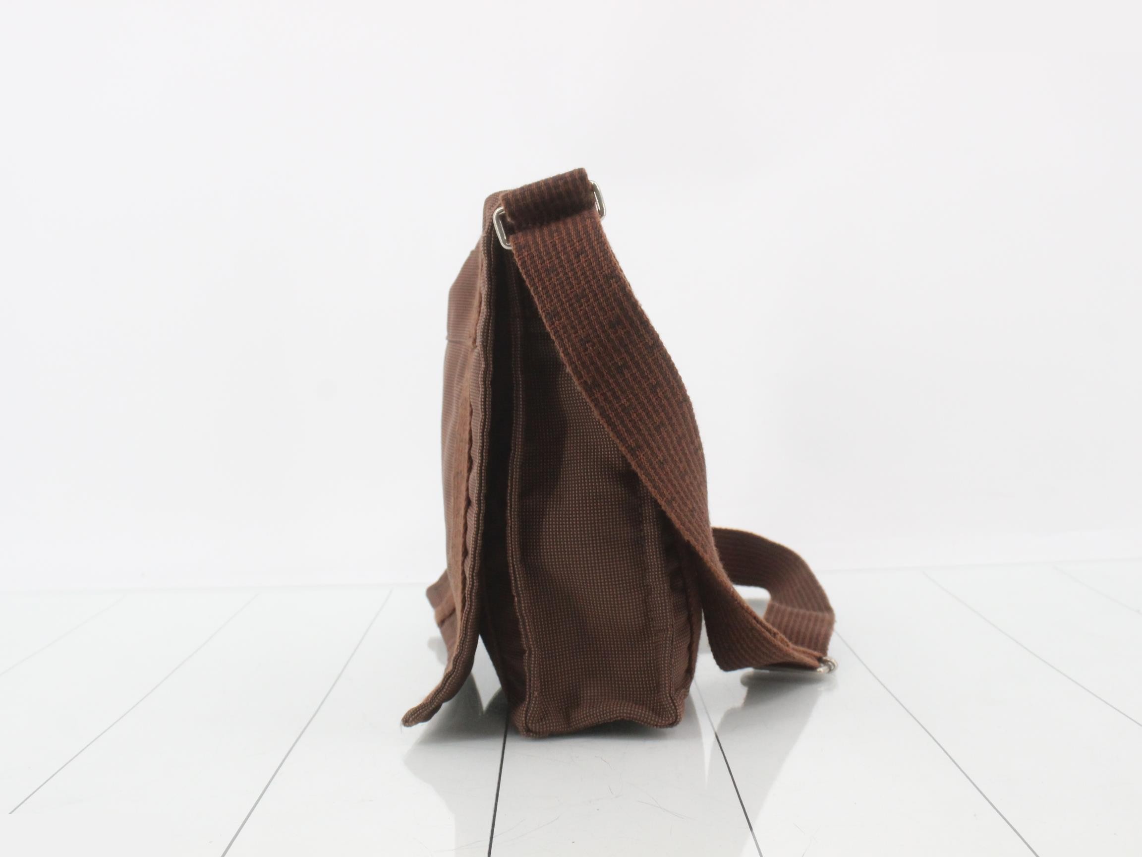 Aleline Bassas PM Shoulder Bag, Canvas, Brown — view 3