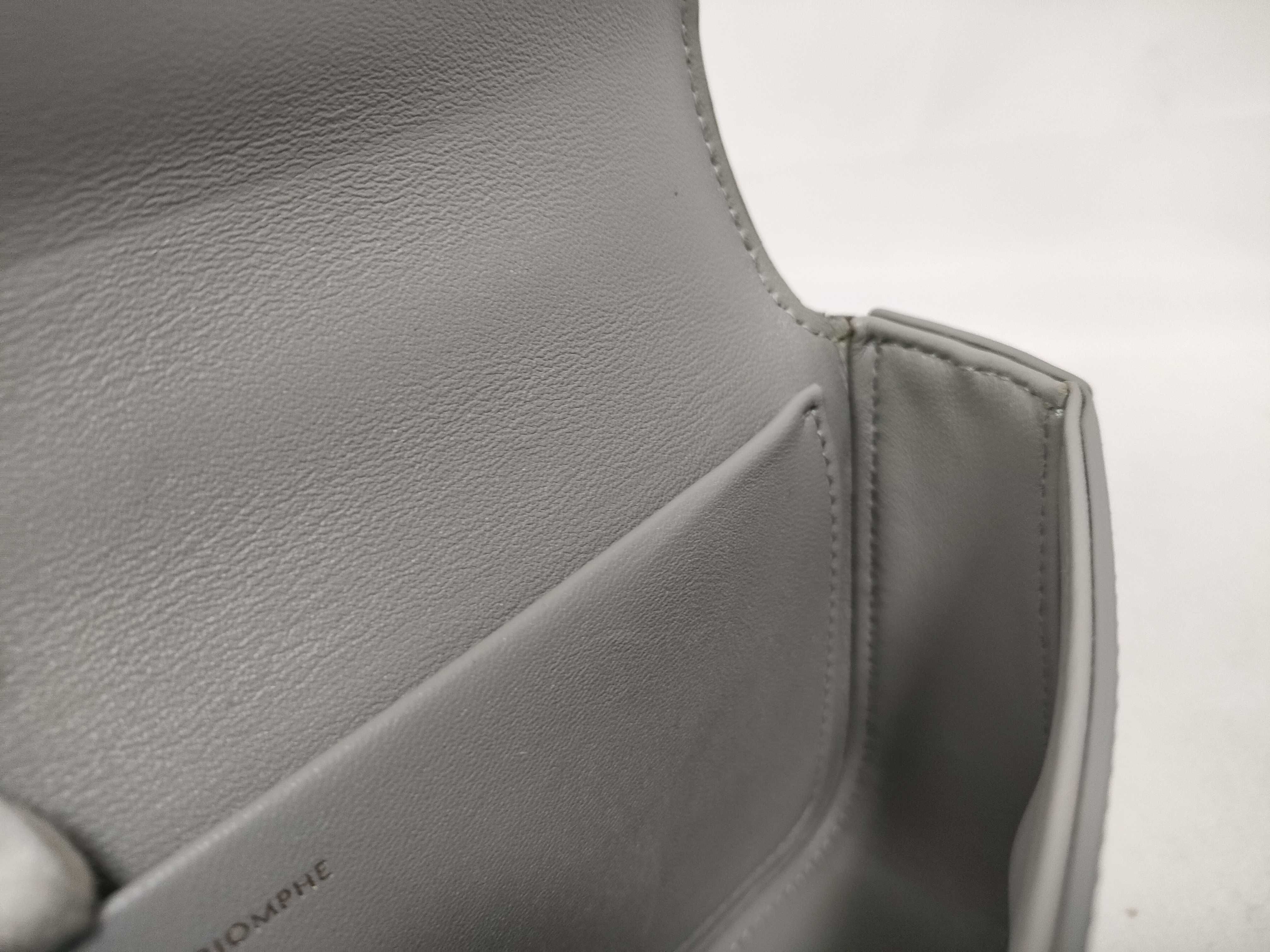 Triomphe Shoulder Bag Claude Leather Grey Shoulder Bag — view 11