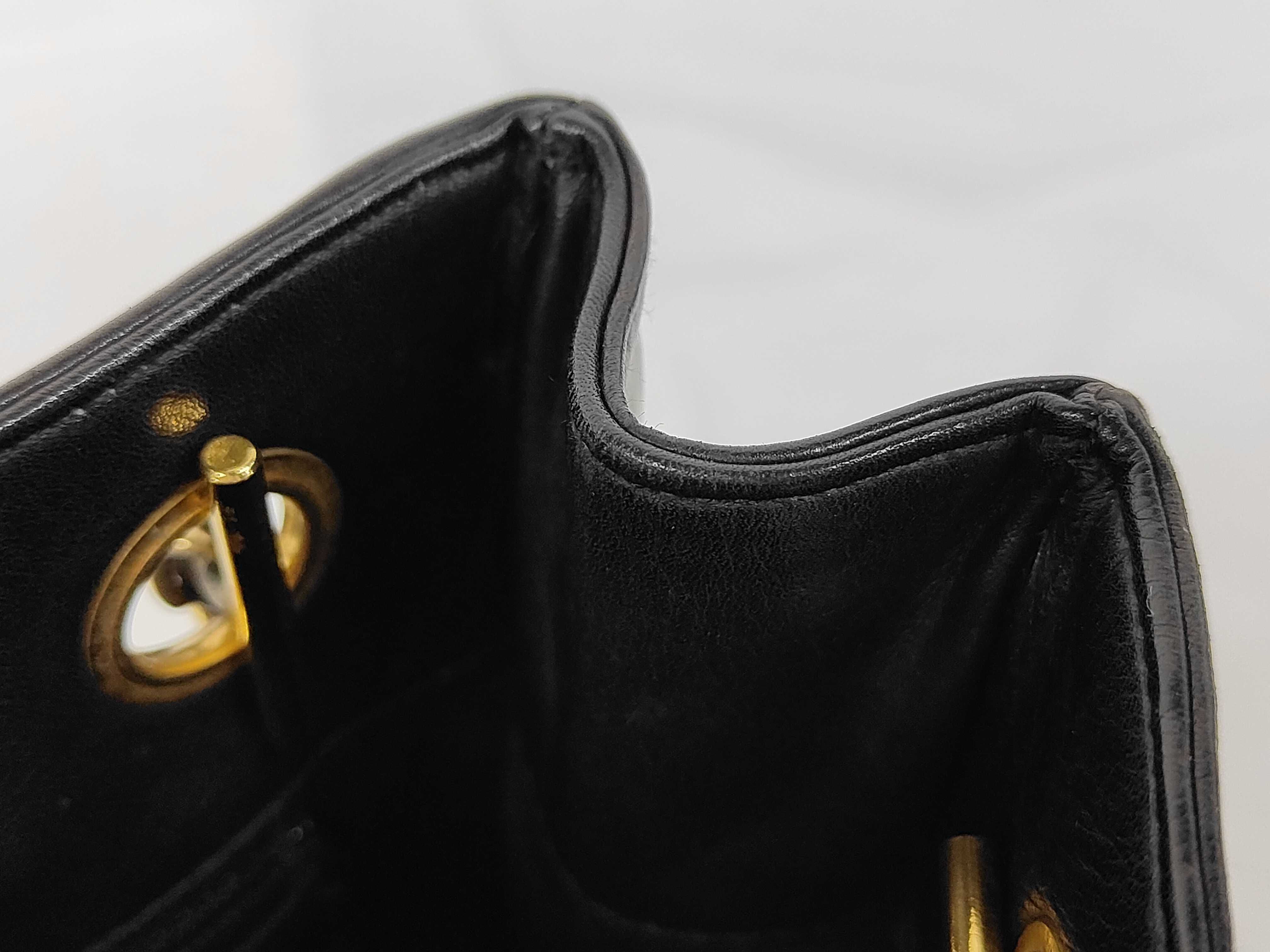 Lambskin Matelassé Chain Shoulder Bag, Gold Hardware, Black, Seal 0843254 Shoulder Bag — view 8