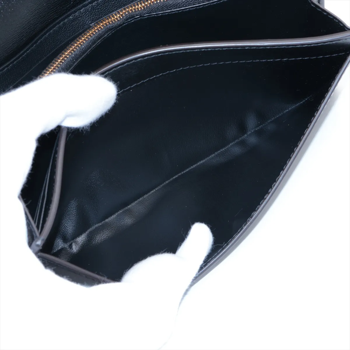 Panthère Leather Long Wallet Black — view 7