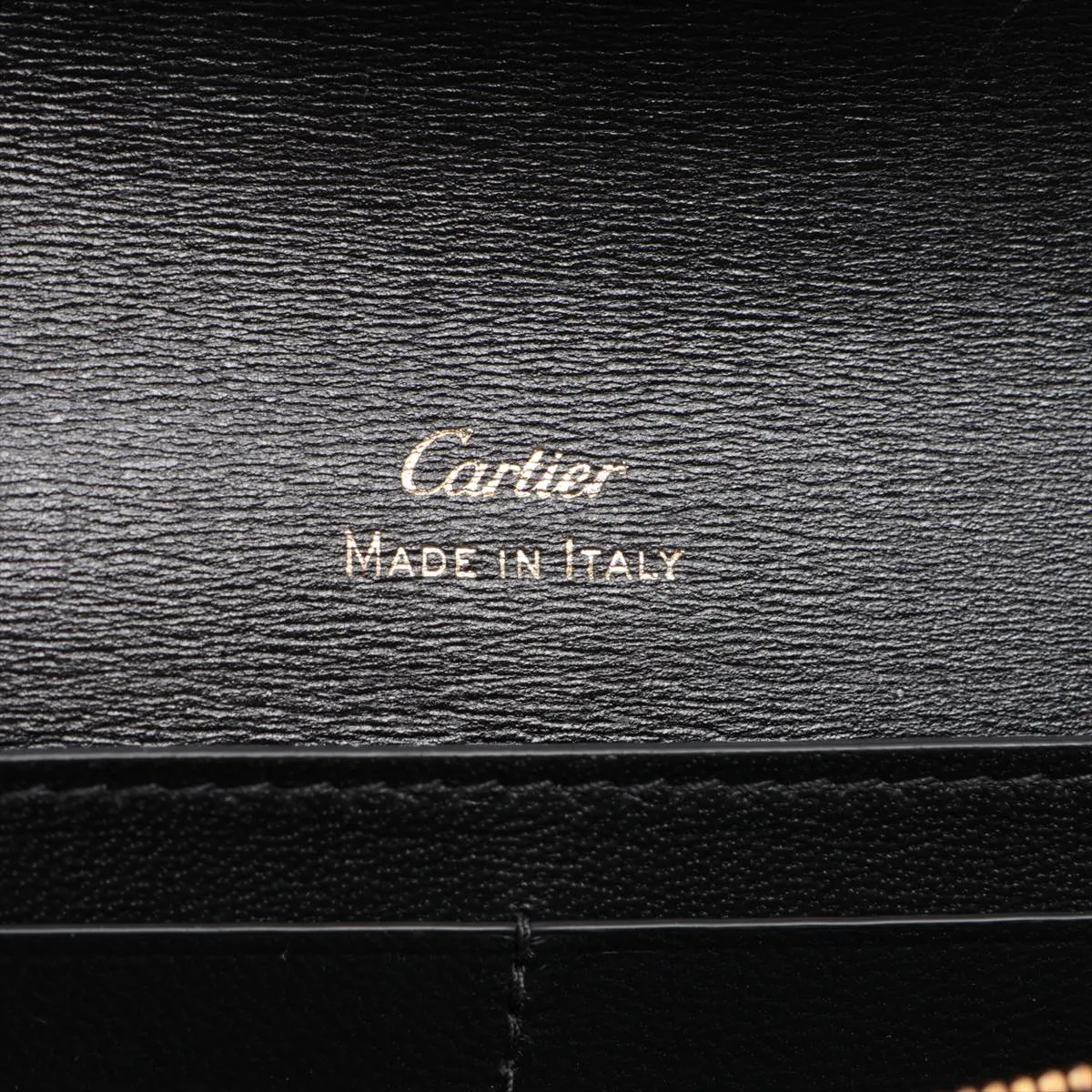 Panthère Leather Long Wallet Black — view 9