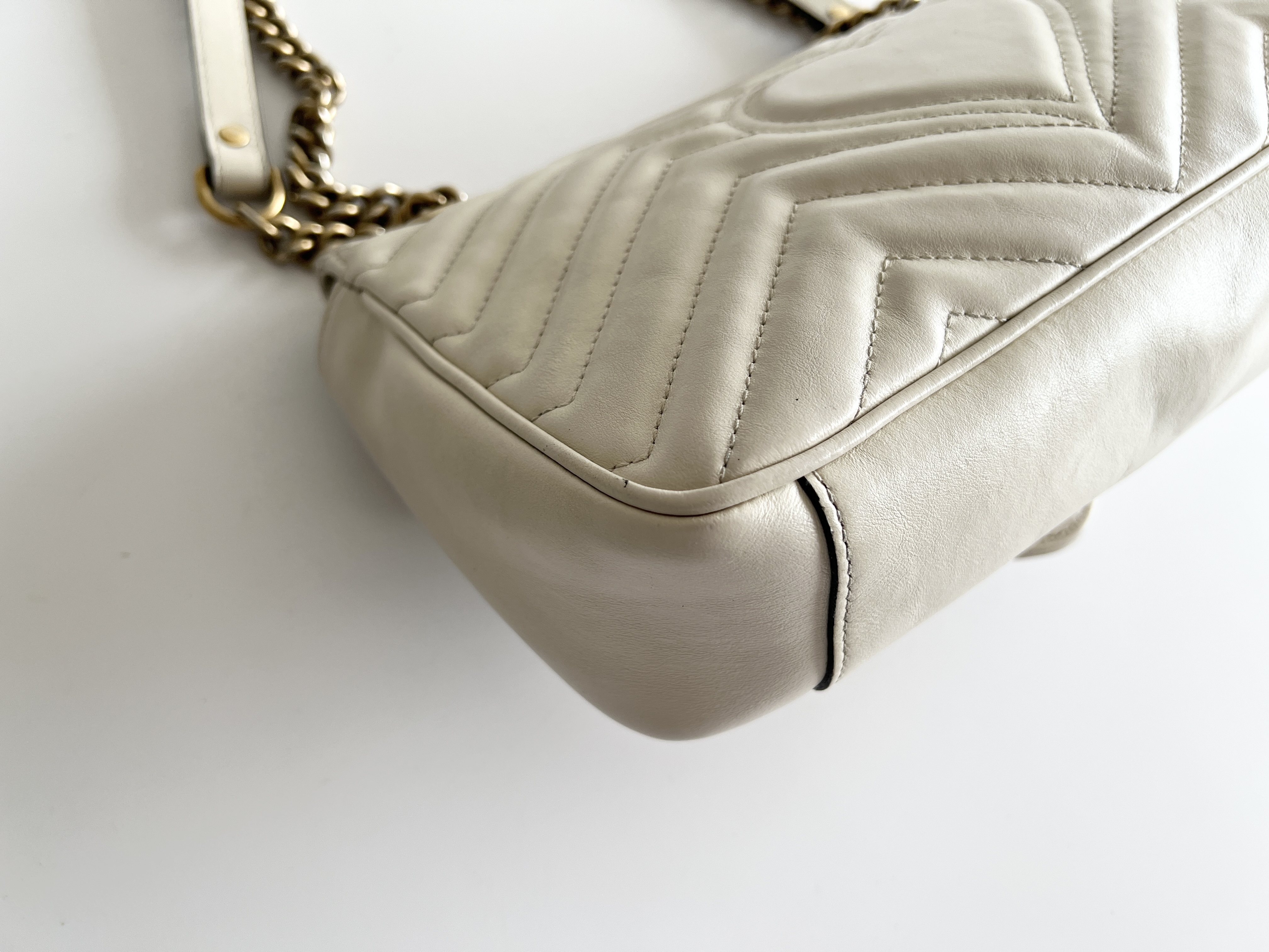 Marmont Quilted Leather Chain Shoulder Bag — view 11
