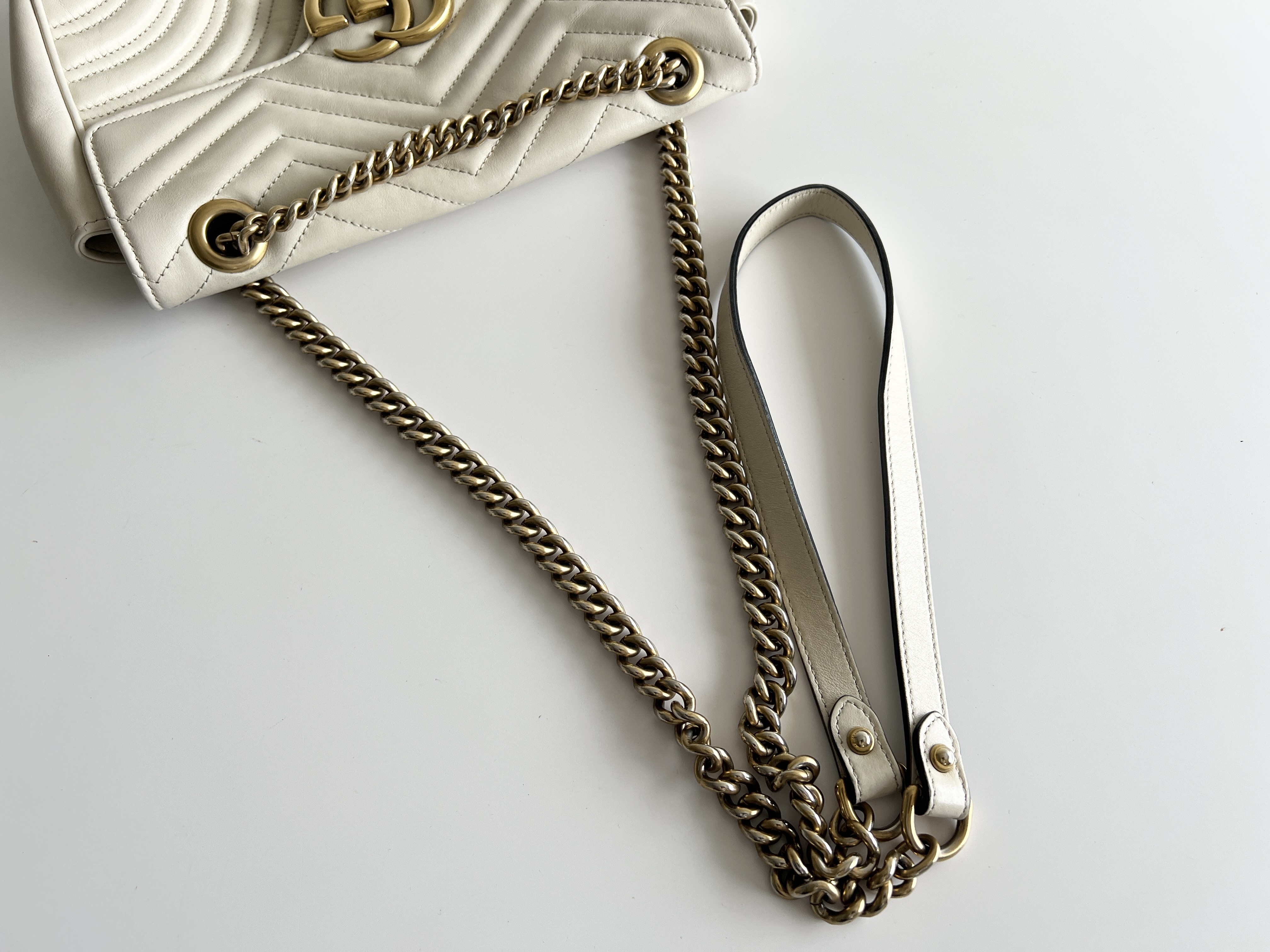 Marmont Quilted Leather Chain Shoulder Bag — view 3