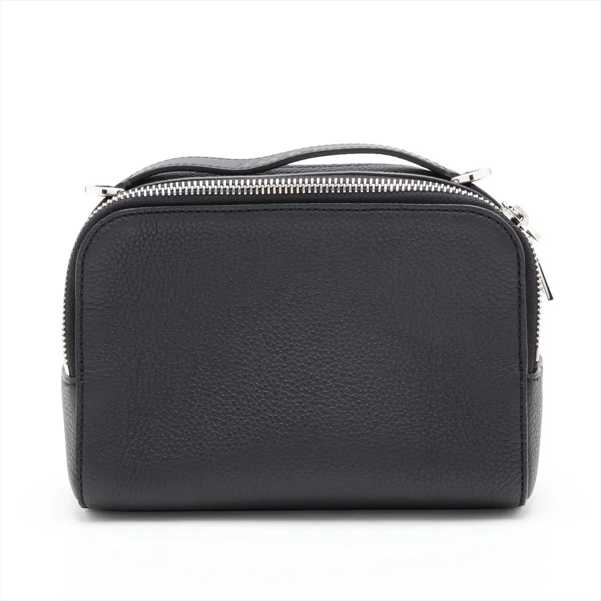Camera Crossbody Bag Mini Leather 2-Way Shoulder Bag Black — view 2