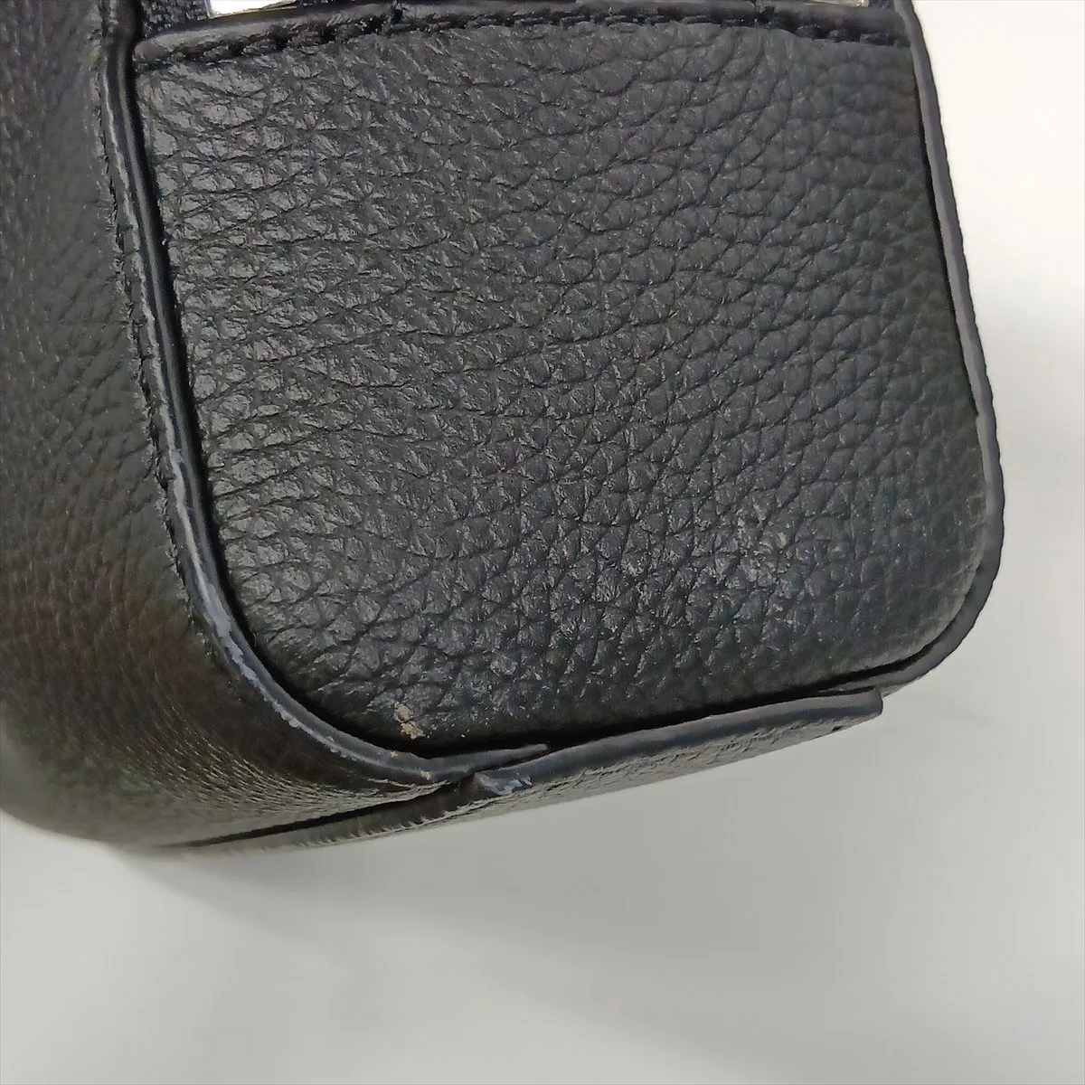 Camera Crossbody Bag Mini Leather 2-Way Shoulder Bag Black — view 12