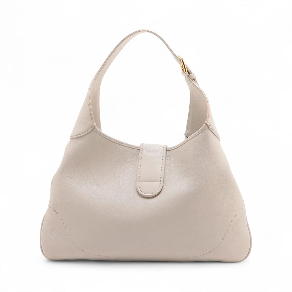 Aphrodite Medium Leather Shoulder Bag, Beige, 726274 — view 2
