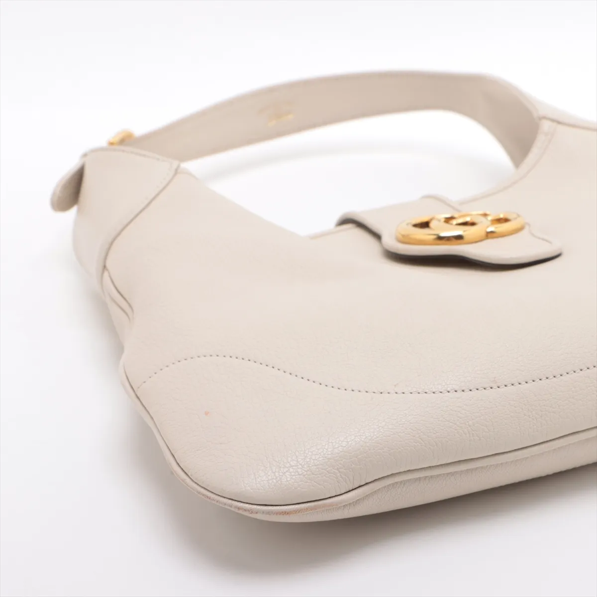Aphrodite Medium Leather Shoulder Bag, Beige, 726274 — view 4