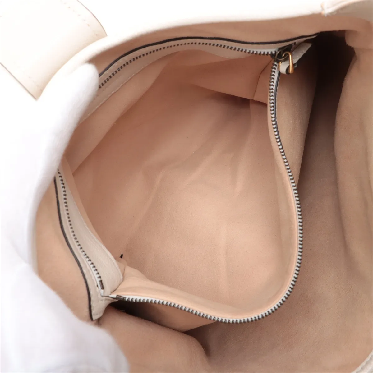 Aphrodite Medium Leather Shoulder Bag, Beige, 726274 — view 8