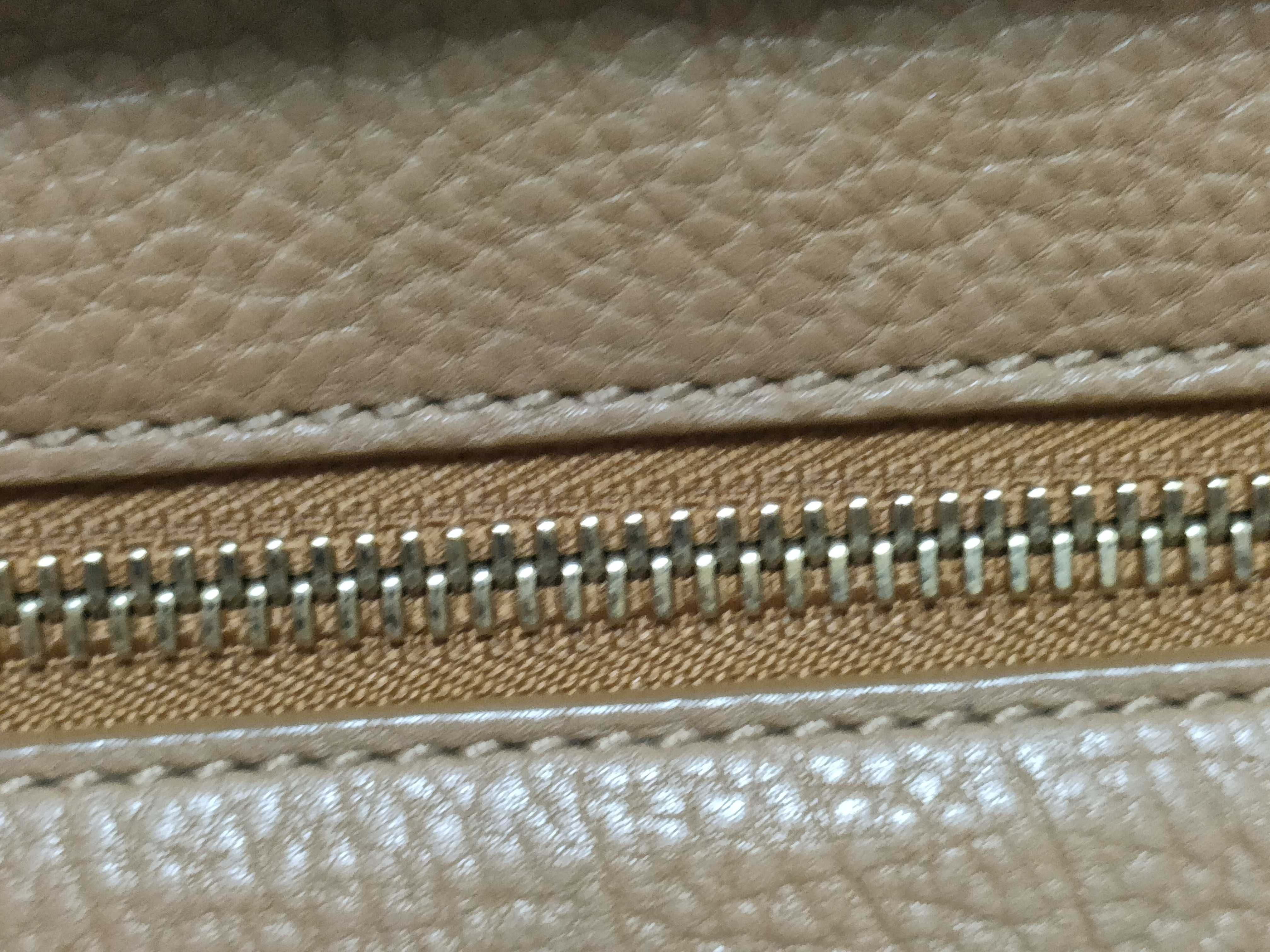 Luggage Nano Shopper Leather 2-Way Handbag, Beige — view 7