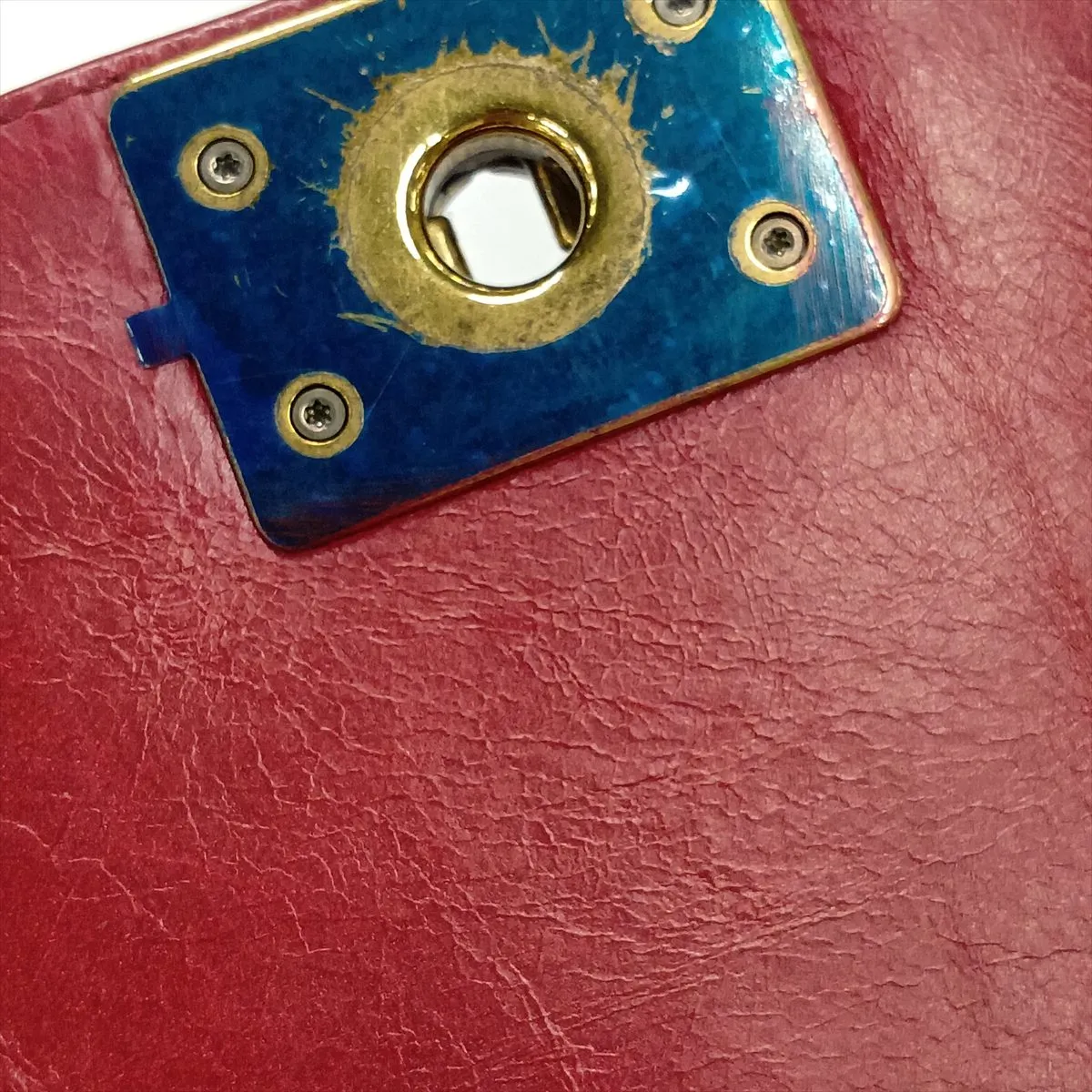 Boy Chanel 25 Leather Chain Shoulder Bag, Red with Gold Hardware, 17834197, Serial Number 17, A67086 — view 12