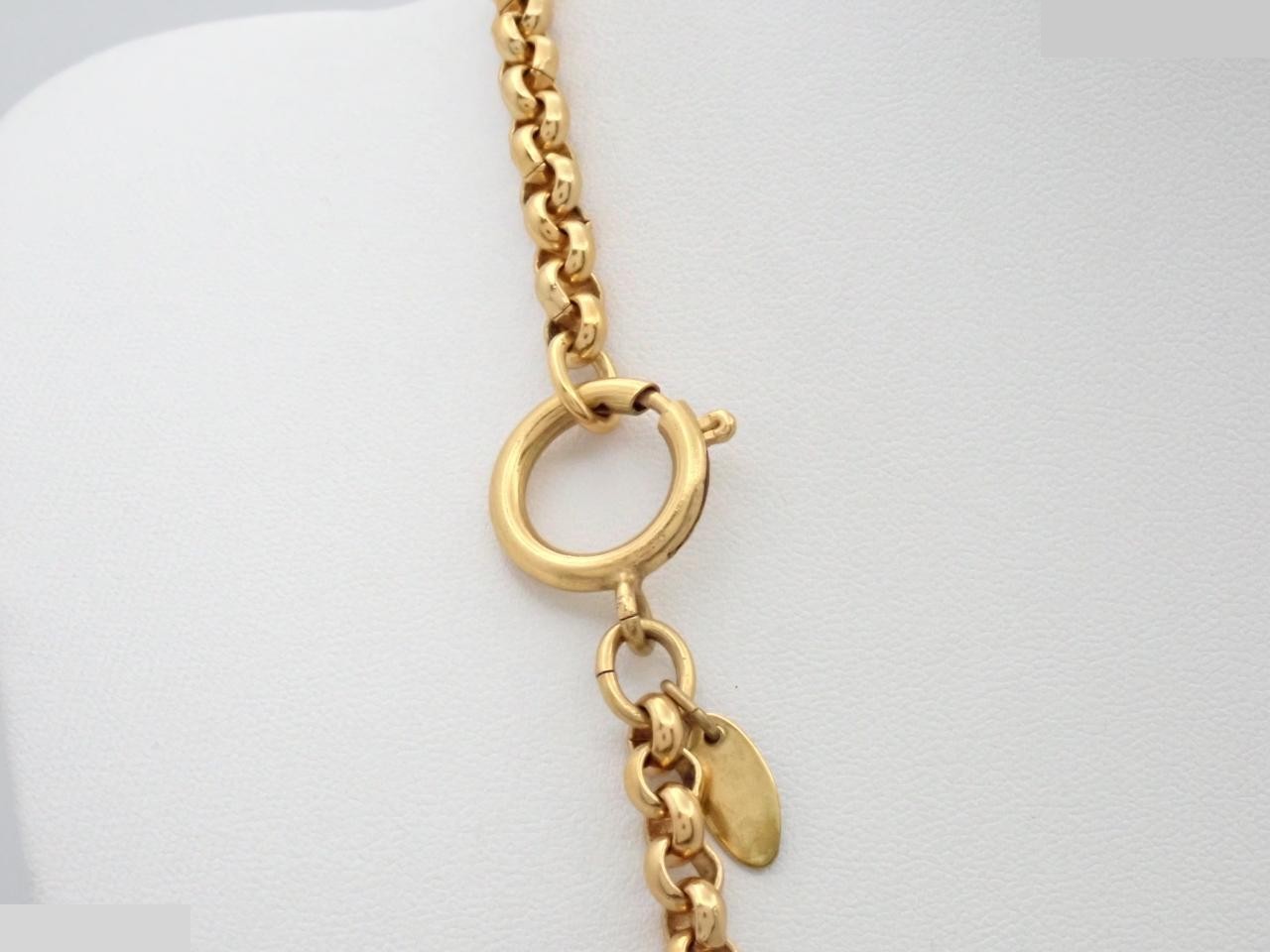 10-strand Coco Circle Skeleton Long Necklace, Chain approx. 90cm — view 2