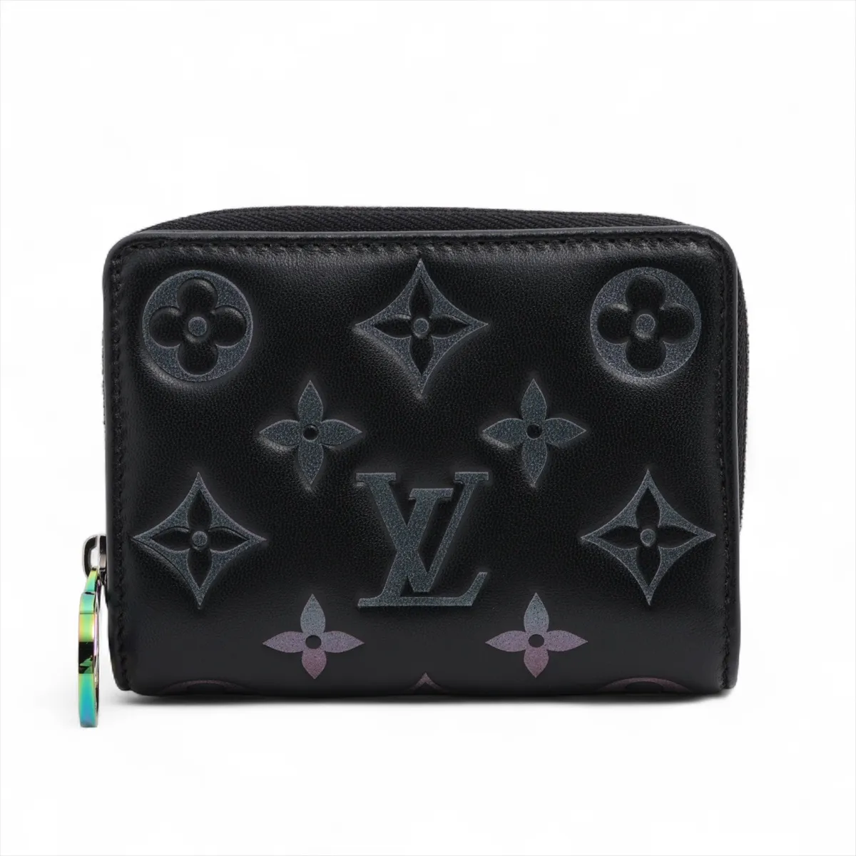 Monogram Empreinte Portefeuille Lou M82767 Noir Compact Wallet (RFID detected)