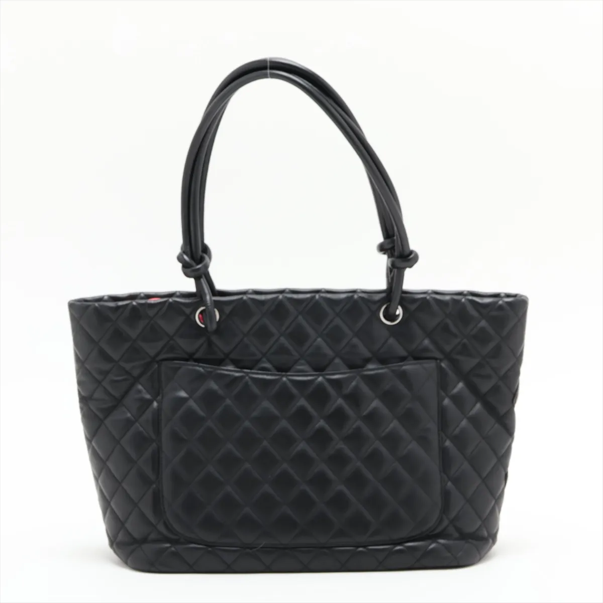 Cambon Line Leather x Patent Leather Tote Bag, Black, Silver Hardware, Item No. 14115864 (Serial Number 14) — view 2
