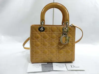 Lady Dior Enamel Handbag with ST (Model 14-MA-0110)