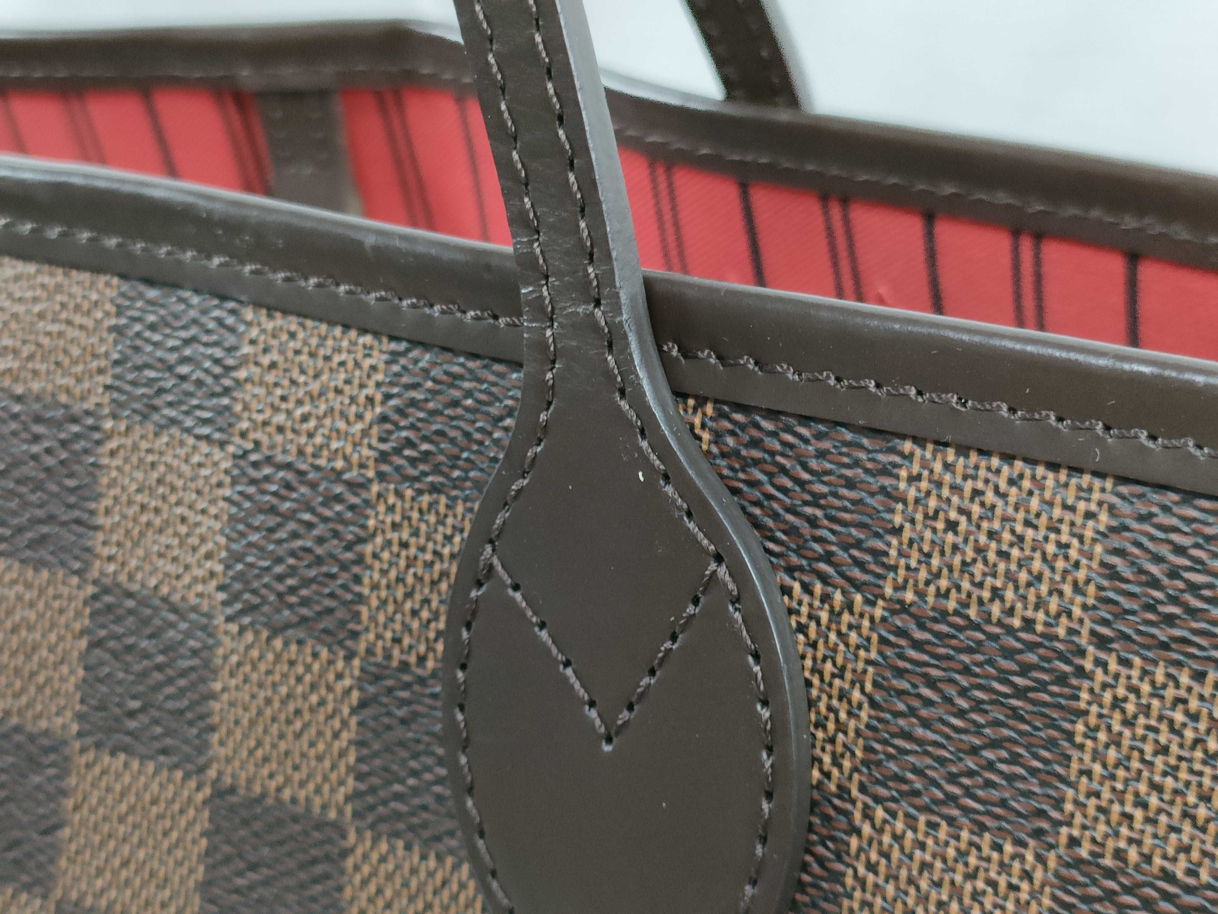 Damier LV Damier Neverfull MM N51105 AR4129 Tote Bag — view 4
