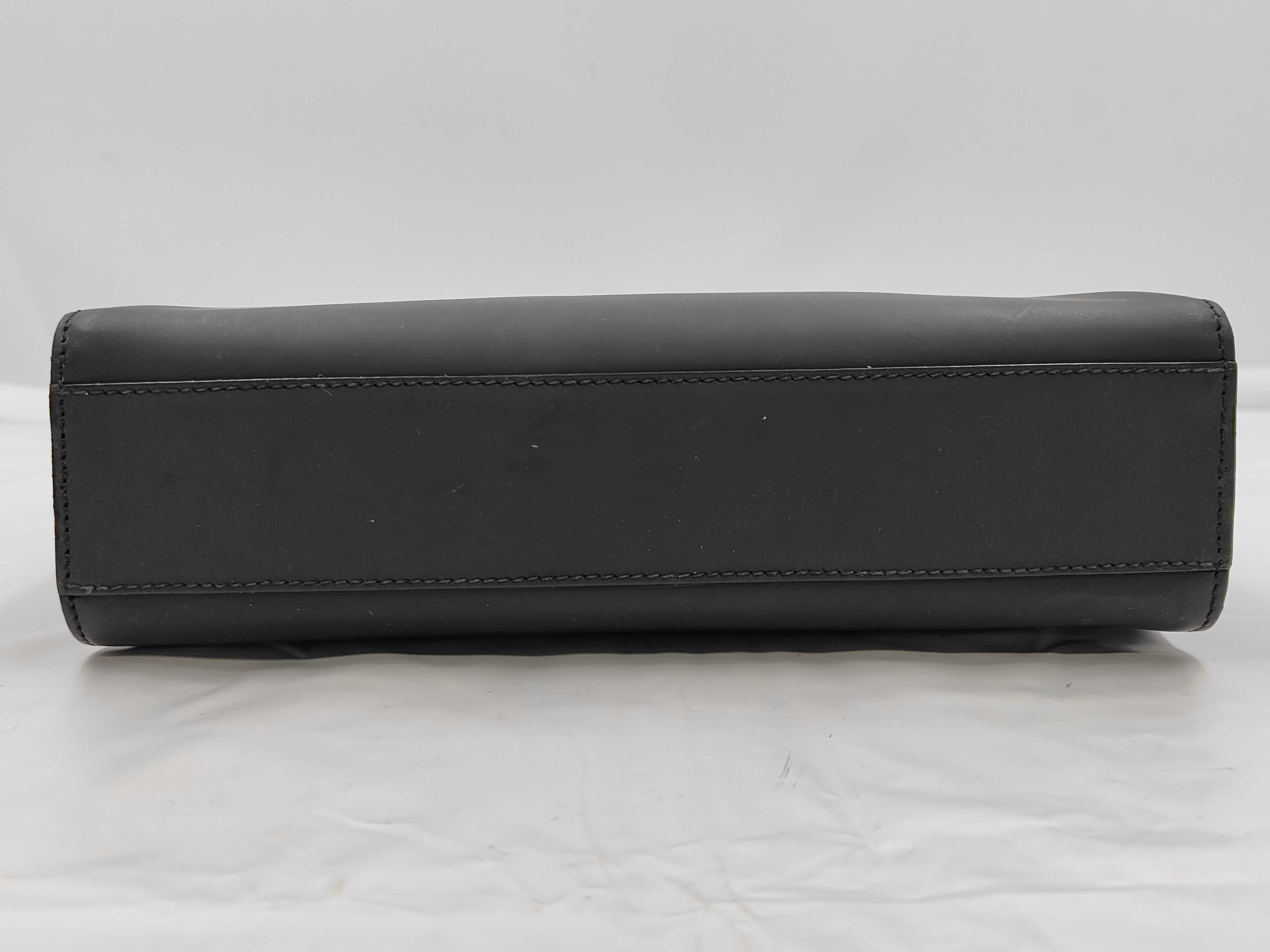 001.3065G Motif Leather Shoulder Bag, Black — view 7