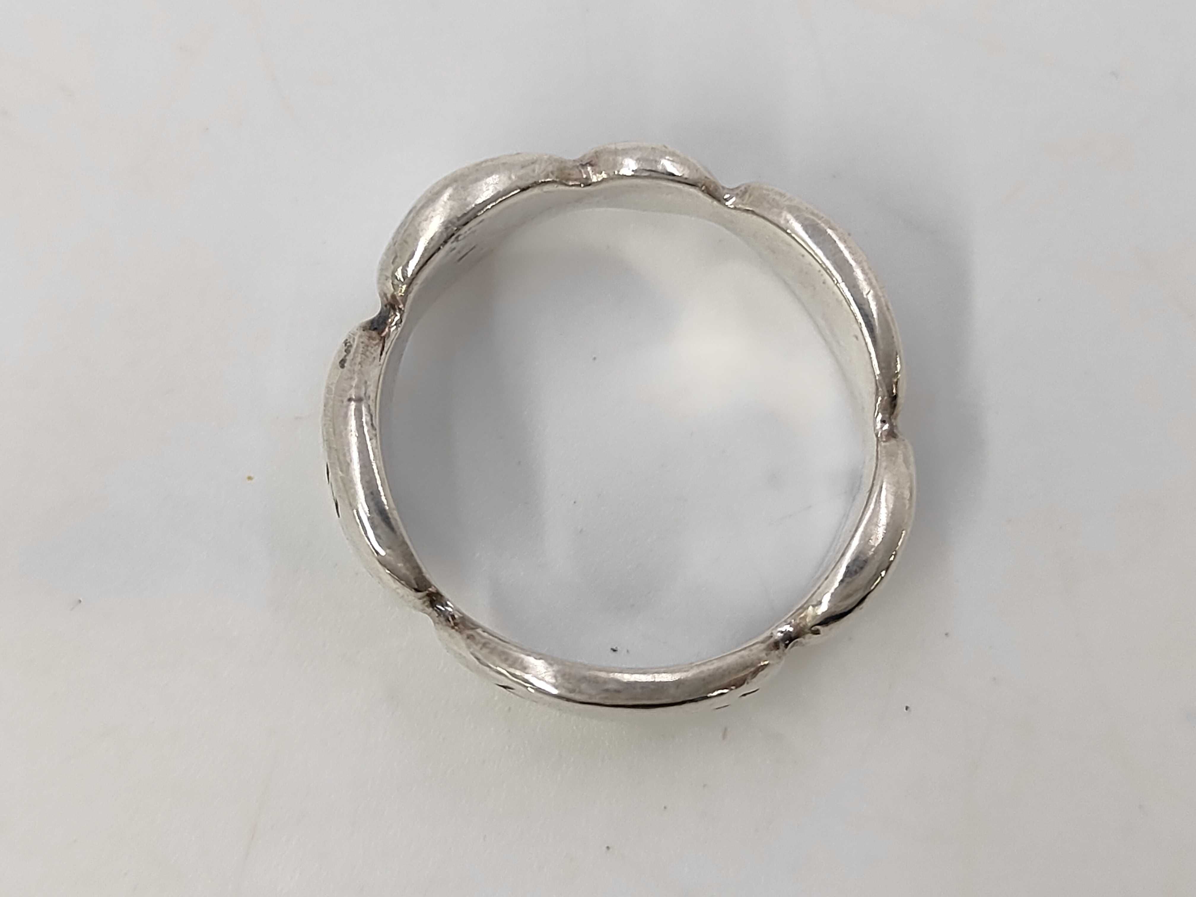 logo ring, 925 sterling silver ring — view 5