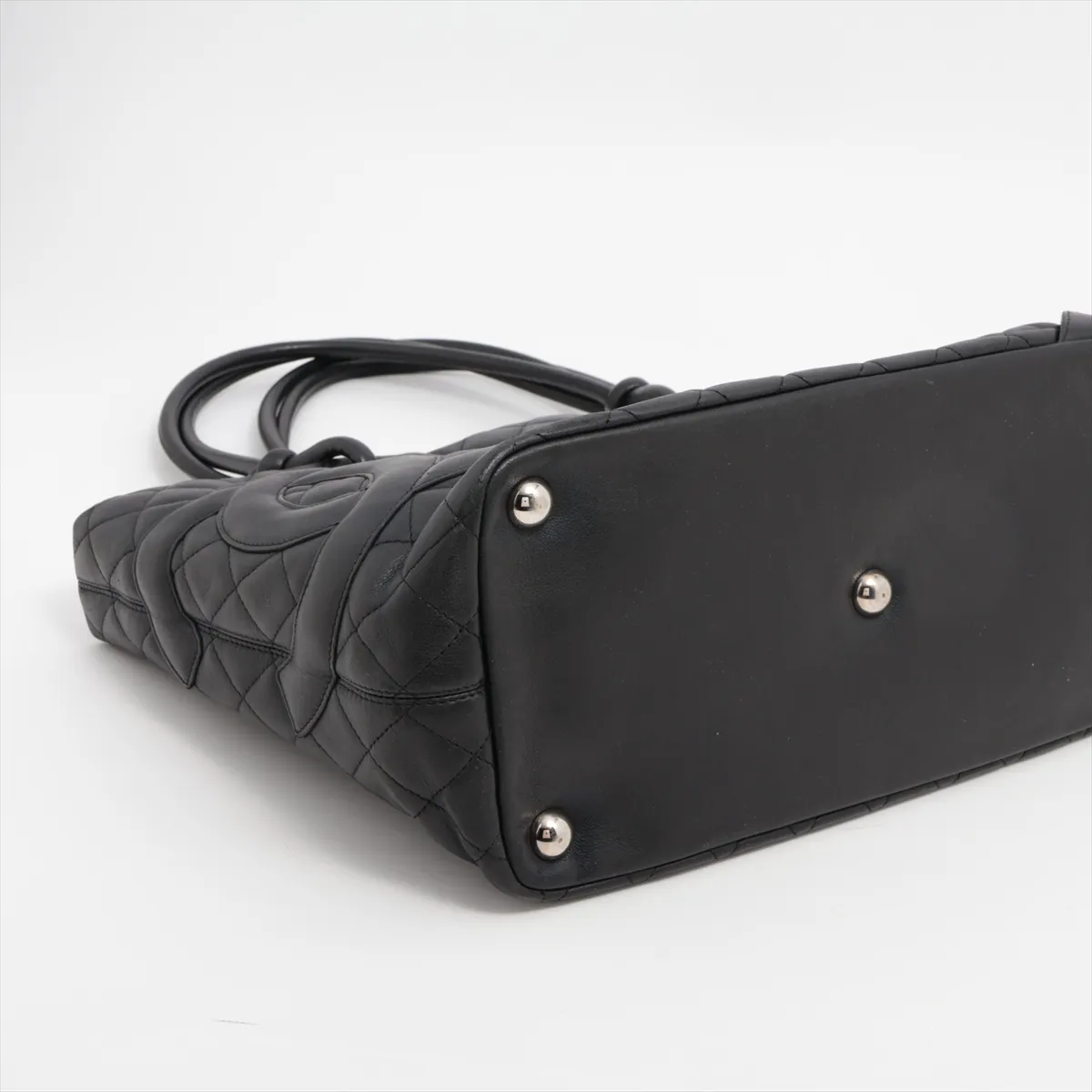 Cambon Line Lambskin Tote Bag Black Silver Hardware 10008698 No. 10 — view 4