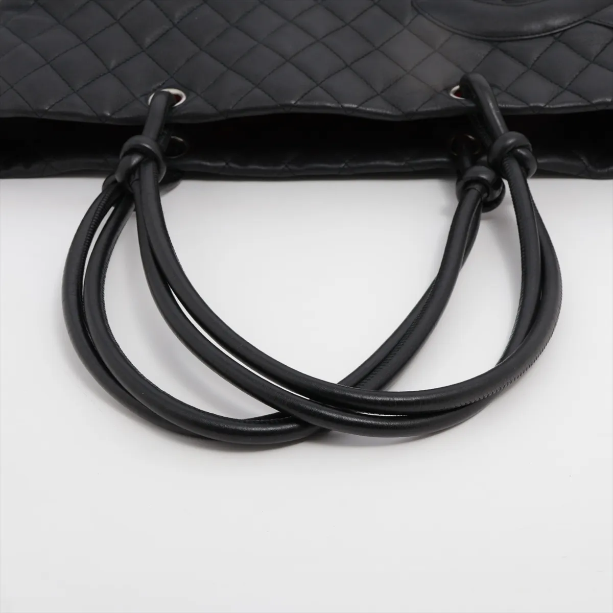 Cambon Line Lambskin Tote Bag Black Silver Hardware 10008698 No. 10 — view 5